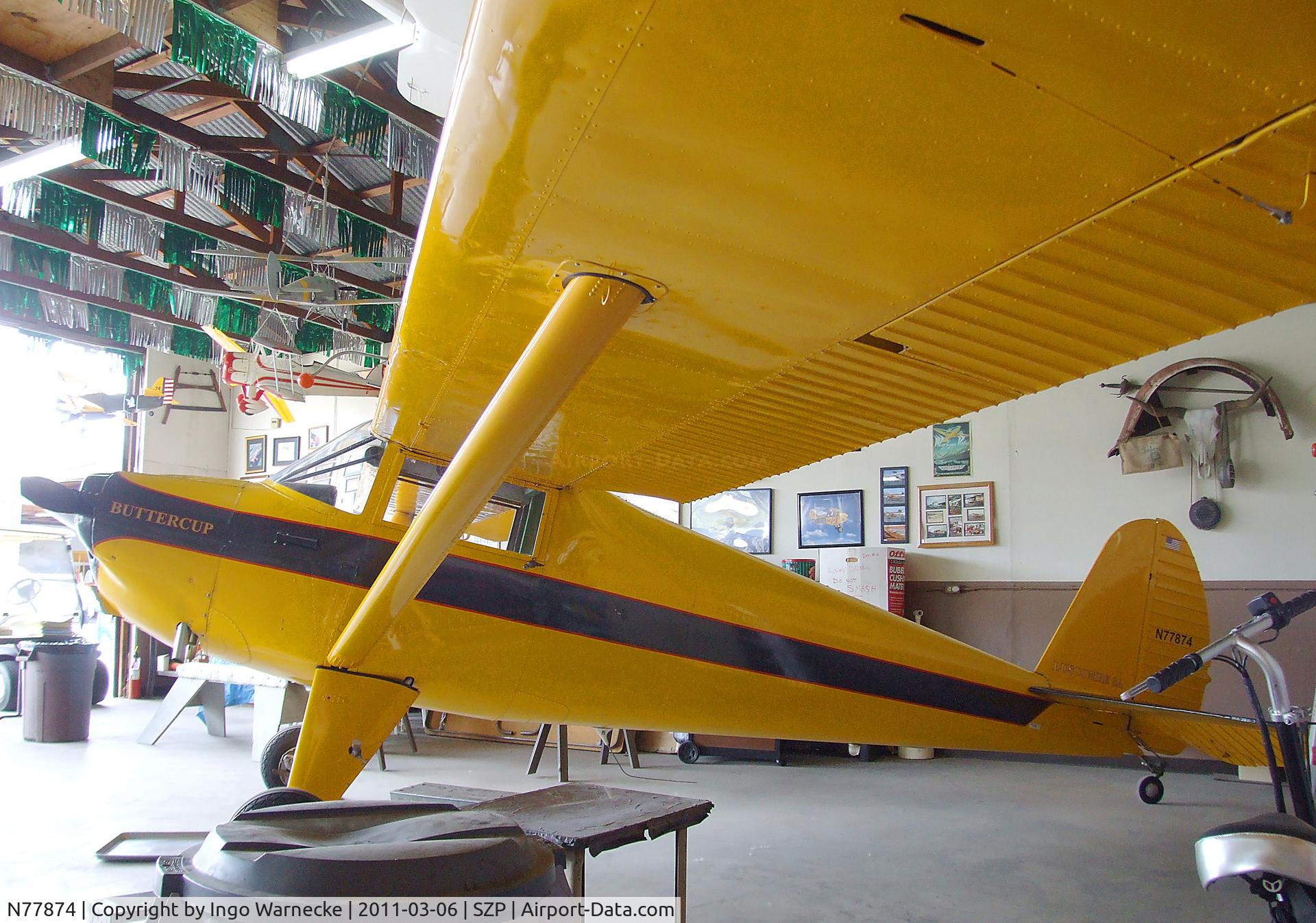 N77874, 1946 Luscombe 8A C/N 3601, Luscombe 8A at Santa Paula airport during the Aviation Museum of Santa Paula open Sunday