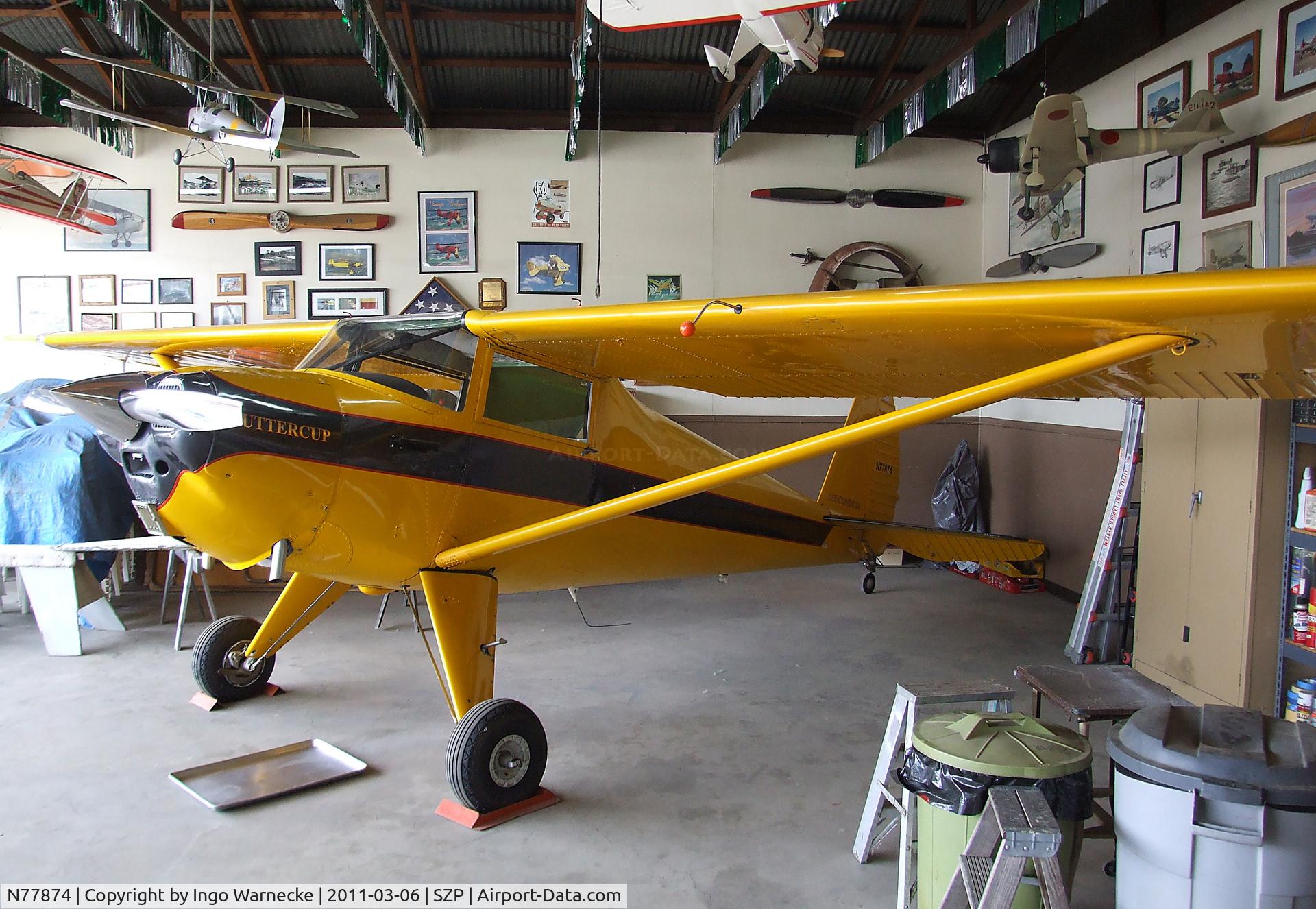 N77874, 1946 Luscombe 8A C/N 3601, Luscombe 8A at Santa Paula airport during the Aviation Museum of Santa Paula open Sunday