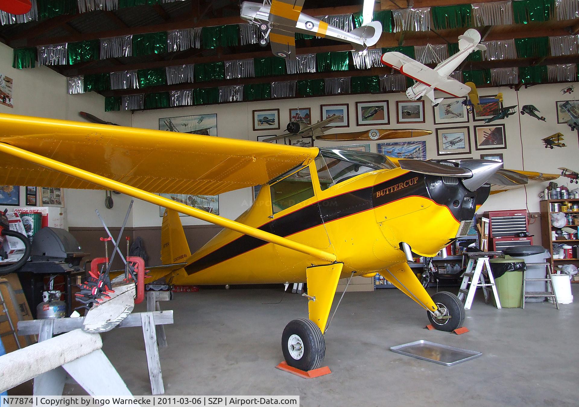 N77874, 1946 Luscombe 8A C/N 3601, Luscombe 8A at Santa Paula airport during the Aviation Museum of Santa Paula open Sunday