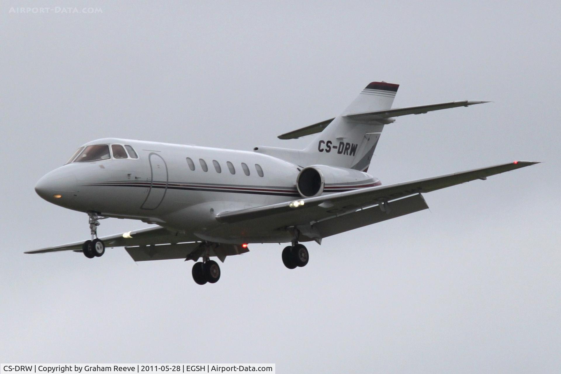 CS-DRW, 2007 Raytheon Hawker 800XPi C/N 258829, On finals.