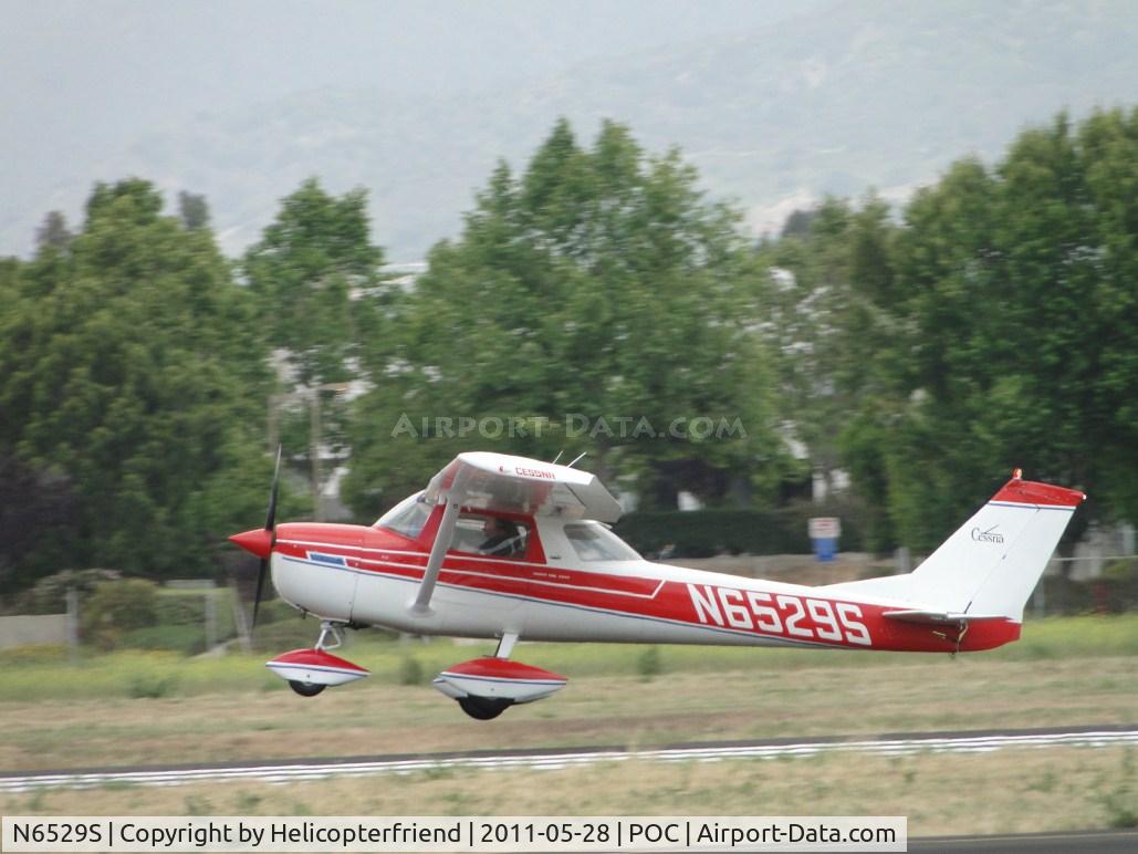 N6529S, 1967 Cessna 150H C/N 150-67329, Lifting off westbound from runway 26L