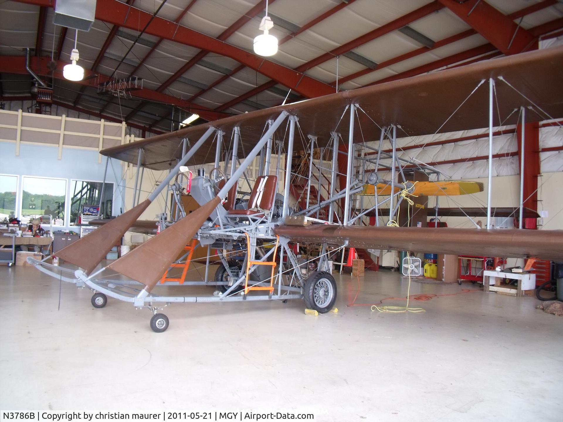 N3786B, 1981 Wright Model B Flyer Replica C/N 001, at mgy