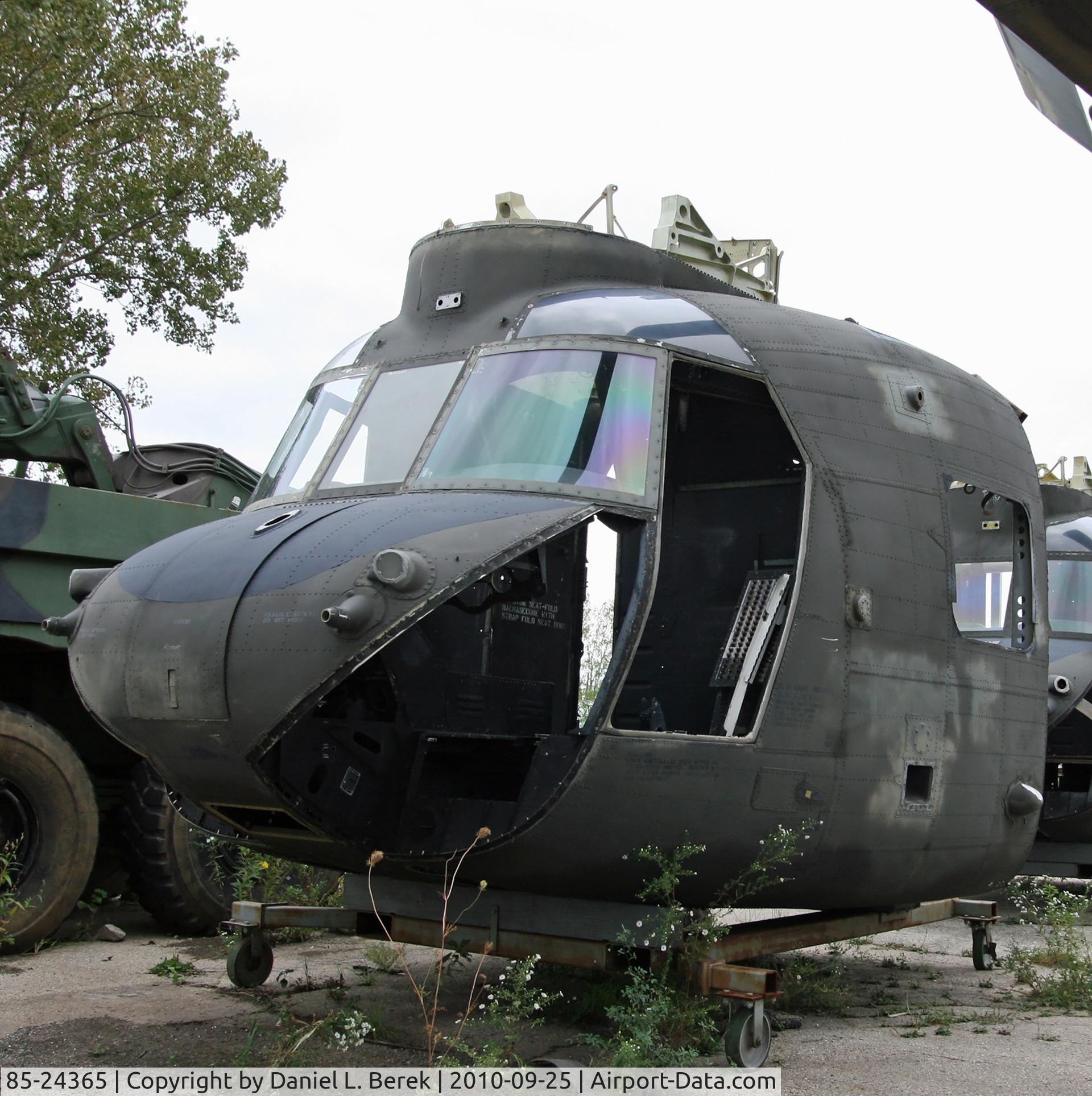 85-24365, 1985 Boeing CH-47D Chinook C/N M.3135, The cockpit section has been preserved for young patrons of the Russell Military Museum to play on.
