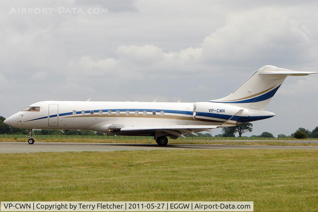 VP-CWN, 2008 Bombardier BD-700-1A10 Global 5000 C/N 9321, Bombardier BD-700, c/n: 9321 at Luton