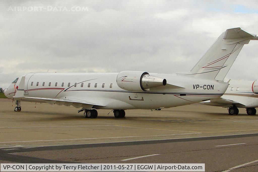 VP-CON, 2008 Bombardier Challenger 850 (CL-600-2B19) C/N 8083, 2008 Bombardier CL-600-2B19, c/n: 8083 at Luton