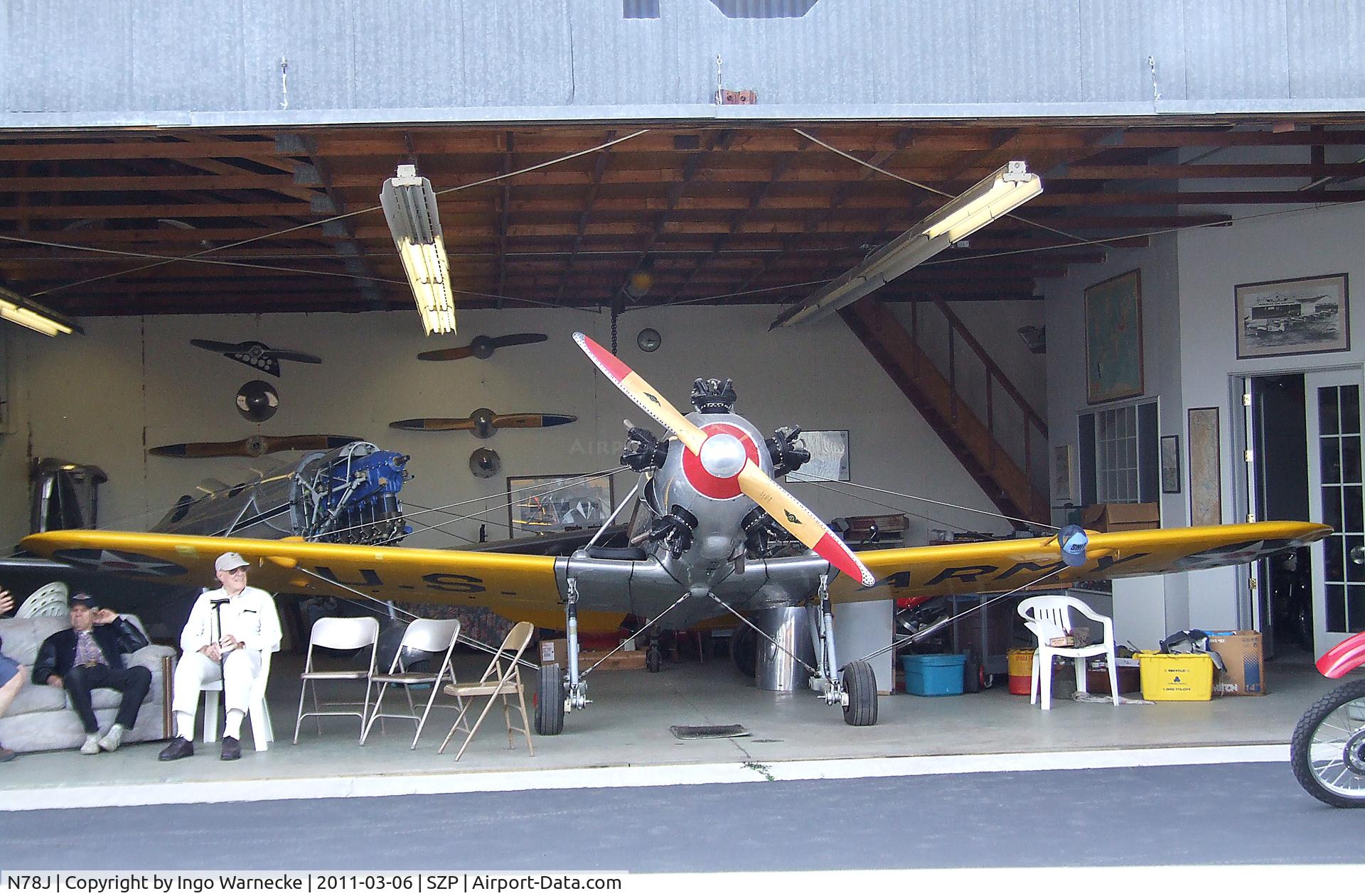 N78J, 1942 Ryan Aeronautical ST3KR C/N 1682, Ryan ST3KR (PT-22 Recruit) at Santa Paula airport during the Aviation Museum of Santa Paula open Sunday