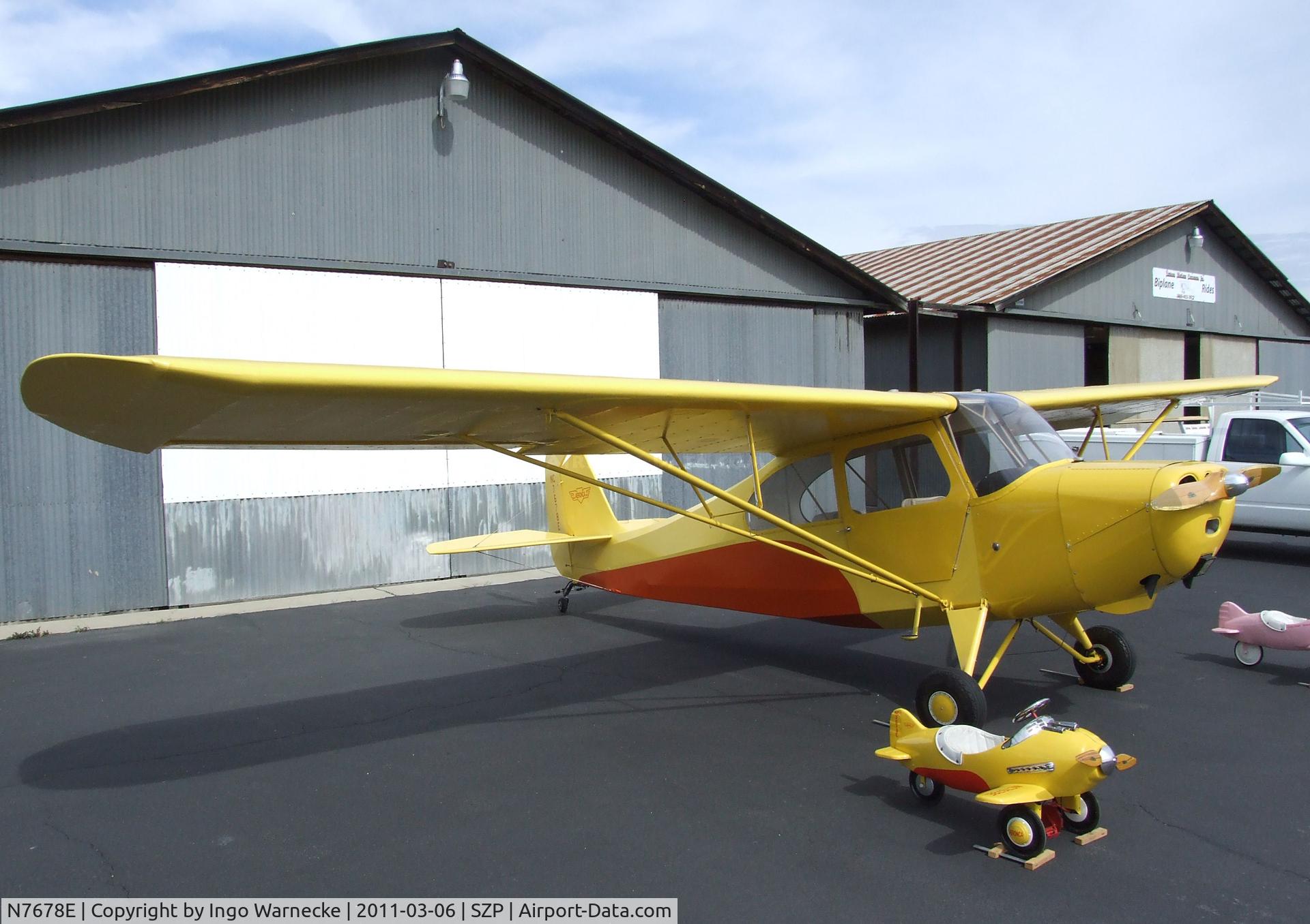 N7678E, 1946 Aeronca 7AC Champion C/N 7AC-3393, Aeronca 7AC Champion at Santa Paula airport during the Aviation Museum of Santa Paula open Sunday