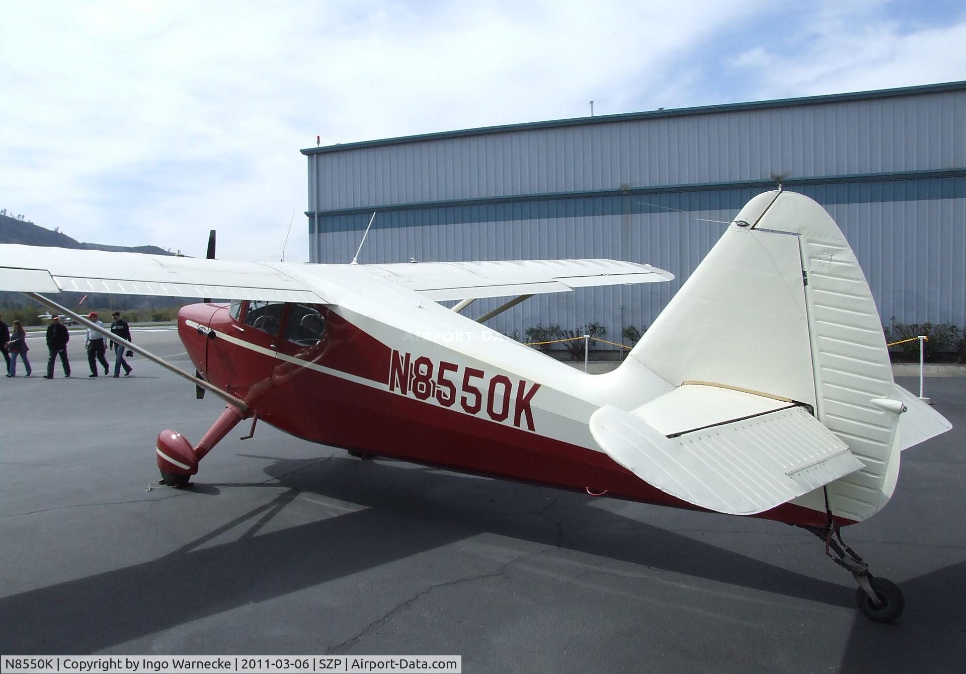 N8550K, 1947 Stinson 108-1 Voyager C/N 108-1550, Stinson 108-1 Voyager at Santa Paula airport during the Aviation Museum of Santa Paula open Sunday