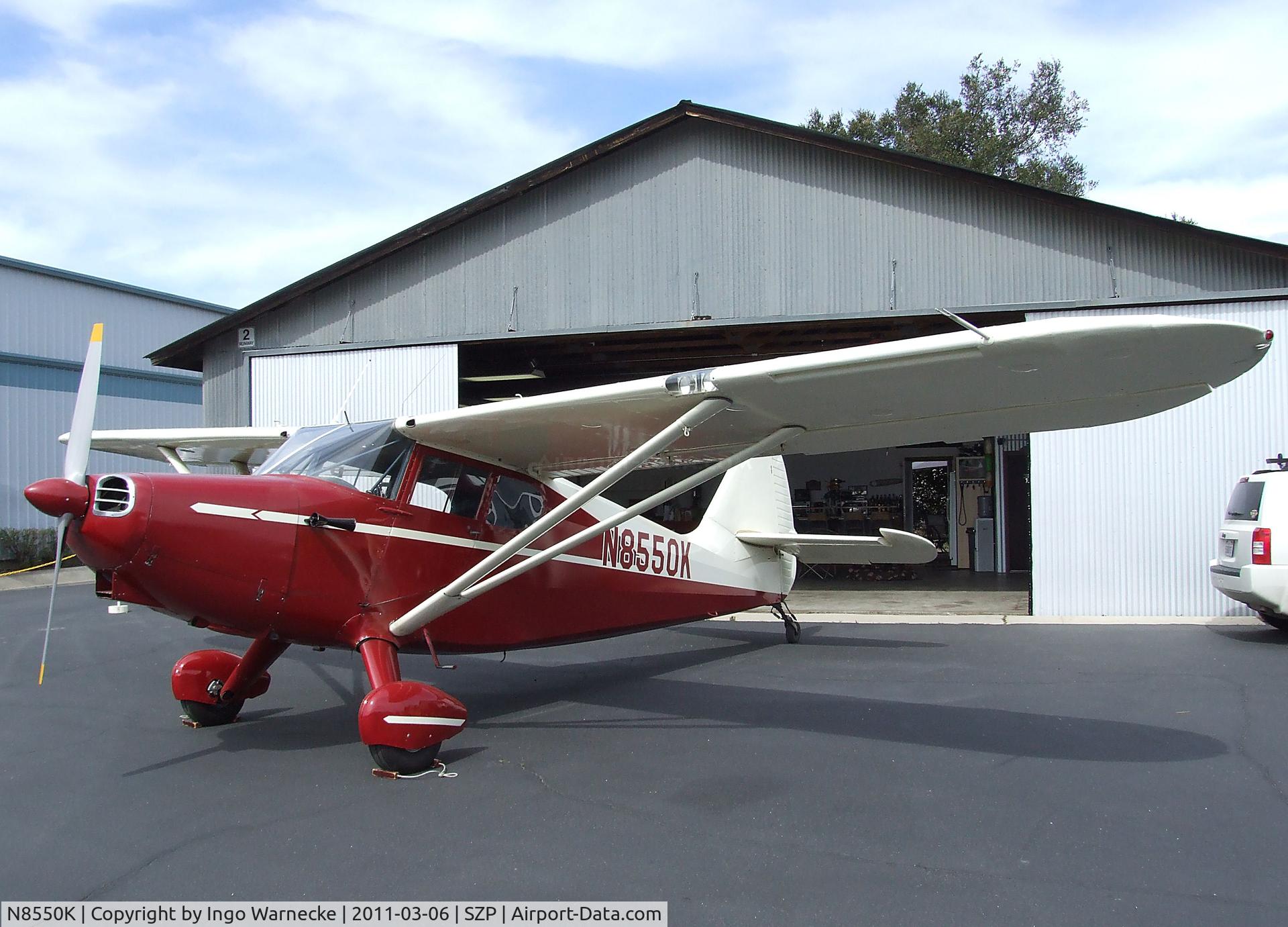 N8550K, 1947 Stinson 108-1 Voyager C/N 108-1550, Stinson 108-1 Voyager at Santa Paula airport during the Aviation Museum of Santa Paula open Sunday