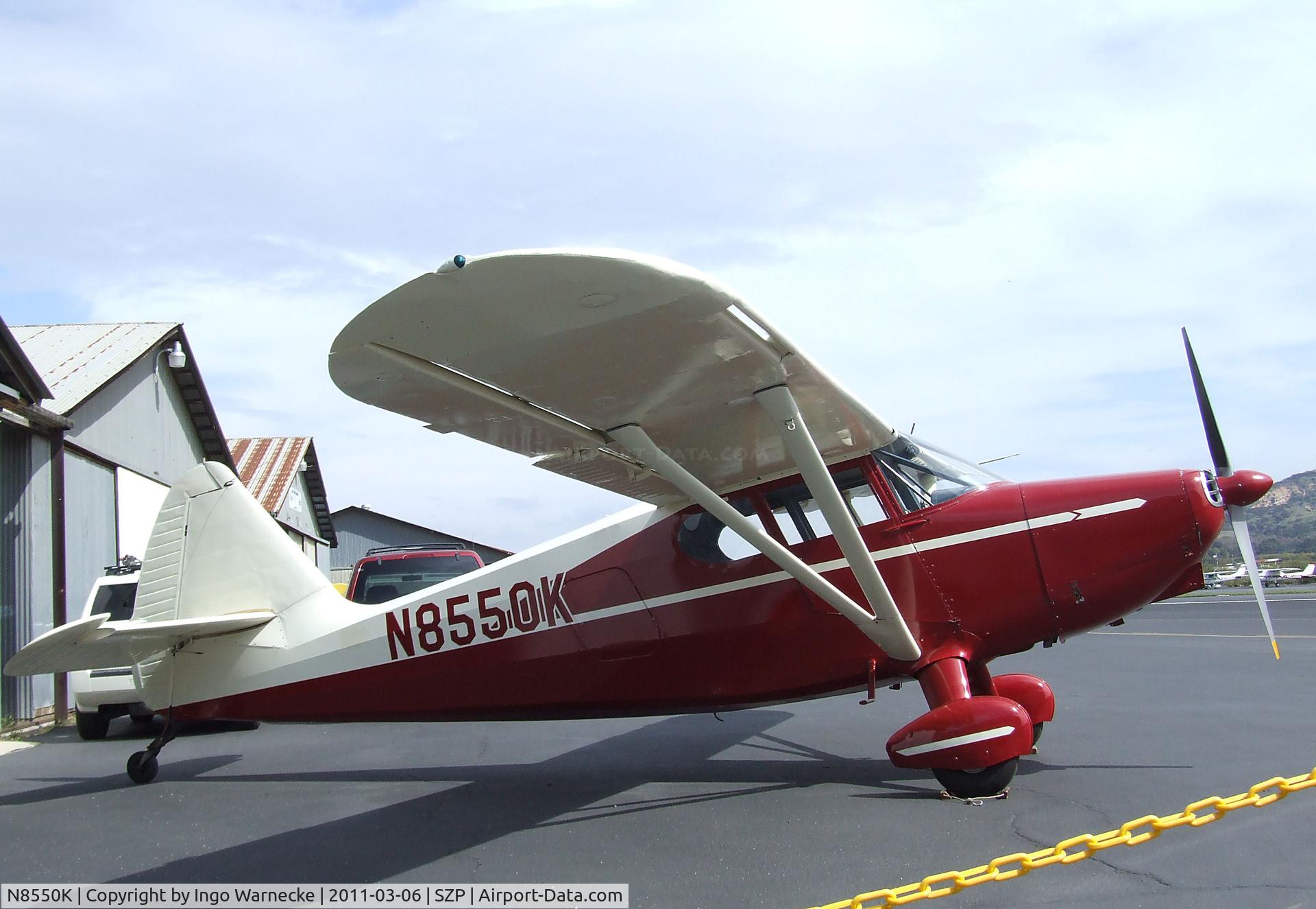 N8550K, 1947 Stinson 108-1 Voyager C/N 108-1550, Stinson 108-1 Voyager at Santa Paula airport during the Aviation Museum of Santa Paula open Sunday