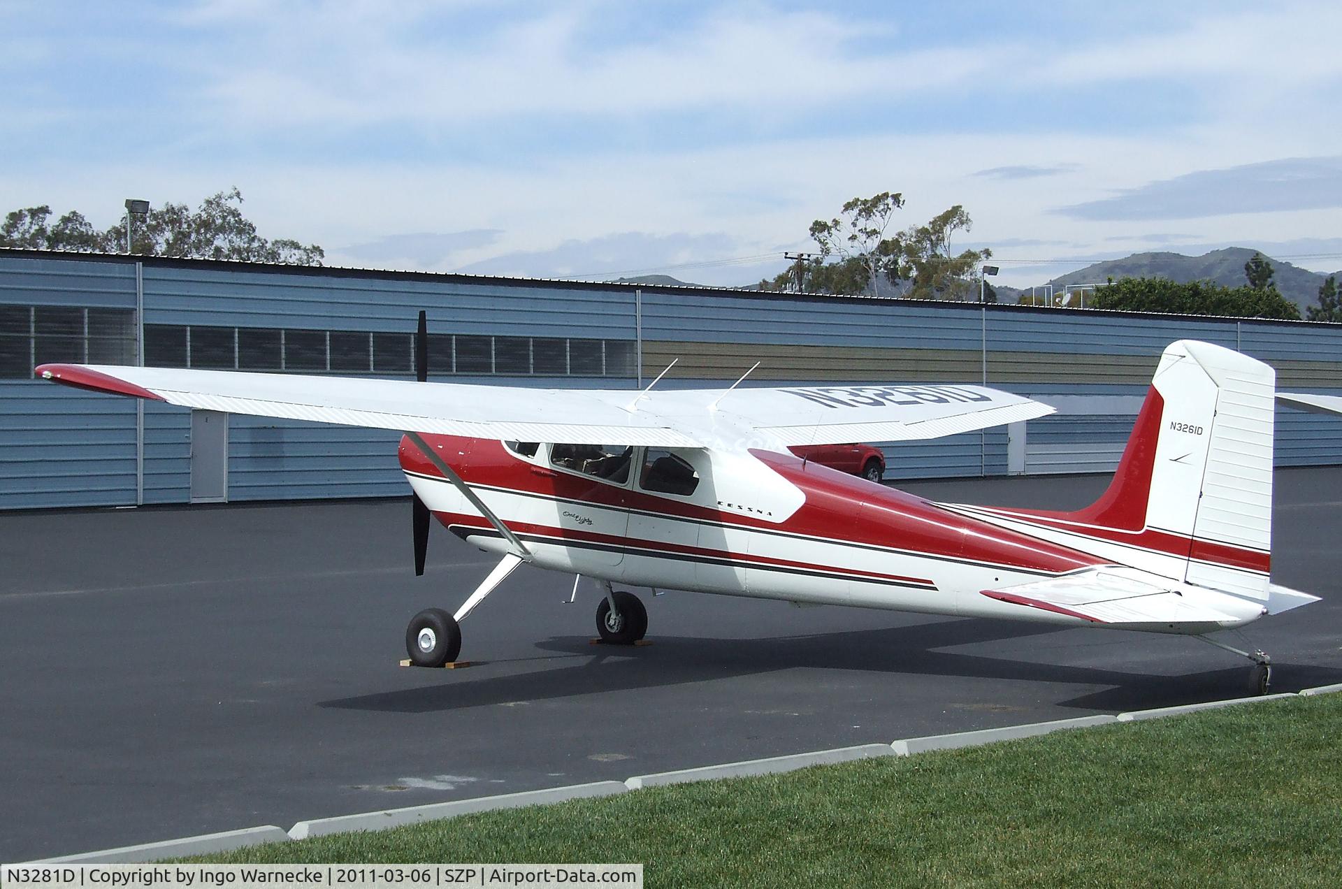N3281D, 1955 Cessna 180 C/N 32079, Cessna 180 Skywagon at Santa Paula airport during the Aviation Museum of Santa Paula open Sunday