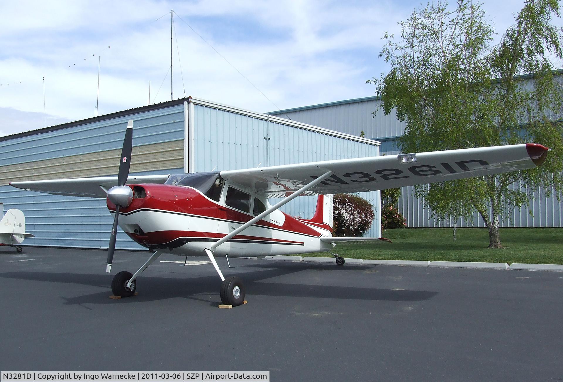 N3281D, 1955 Cessna 180 C/N 32079, Cessna 180 Skywagon at Santa Paula airport during the Aviation Museum of Santa Paula open Sunday