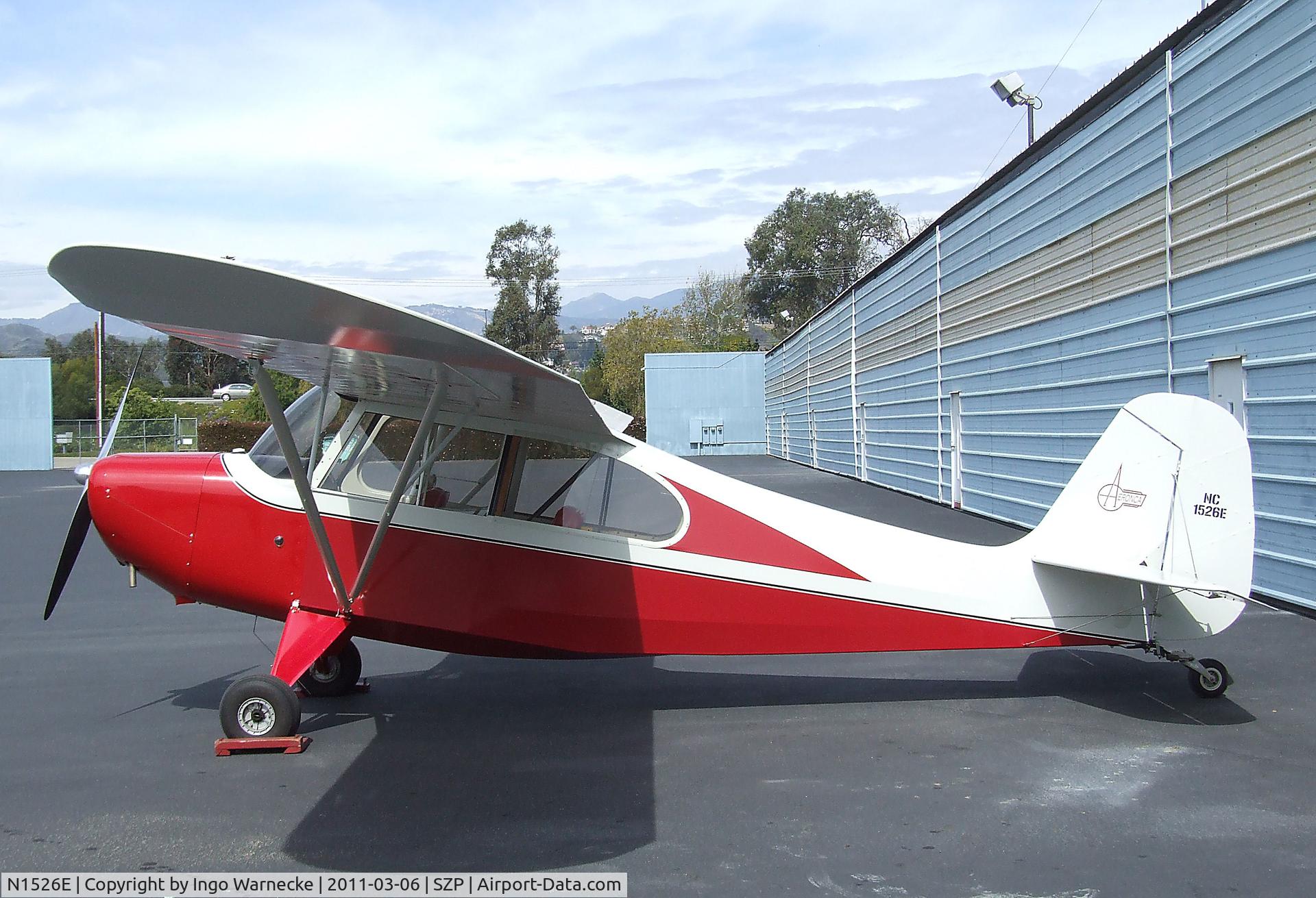 N1526E, 1946 Aeronca 7AC Champion C/N 7AC-5089, Aeronca 7AC Champion at Santa Paula airport during the Aviation Museum of Santa Paula open Sunday