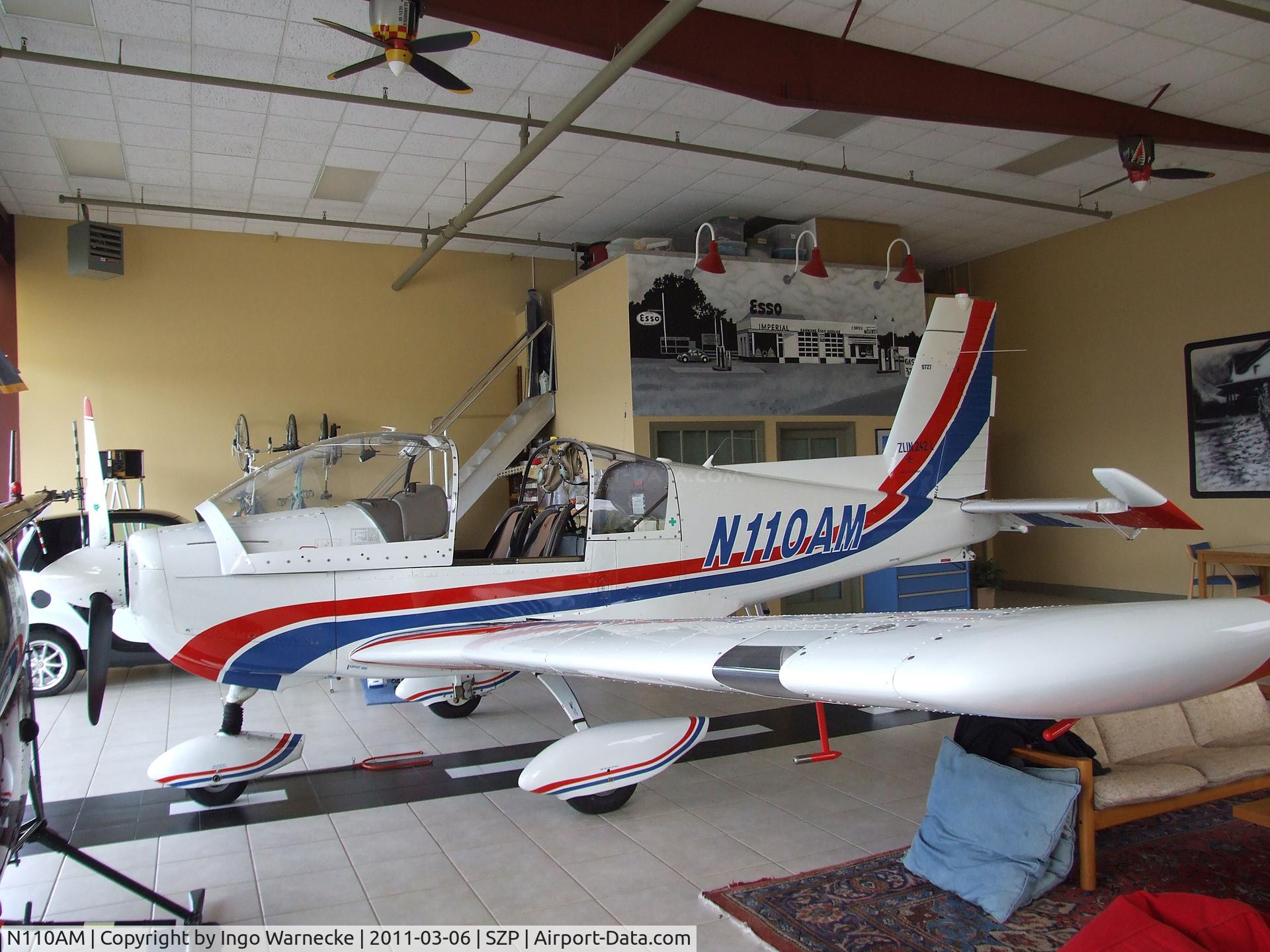 N110AM, 1996 Zlin Z-242L C/N 0727, Zlin Z-242L at Santa Paula airport during the Aviation Museum of Santa Paula open Sunday