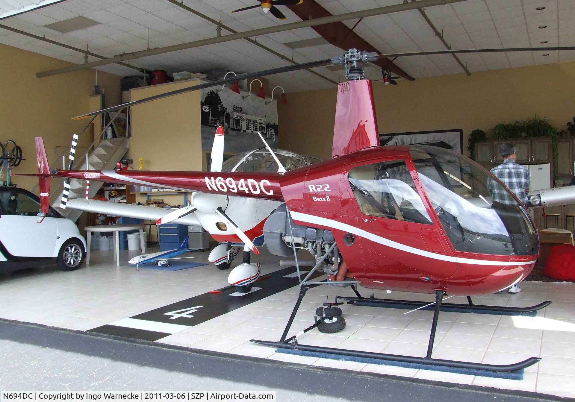 N694DC, 2004 Robinson R22 Beta C/N 3573, Robinson R22 Beta II at Santa Paula airport during the Aviation Museum of Santa Paula open Sunday
