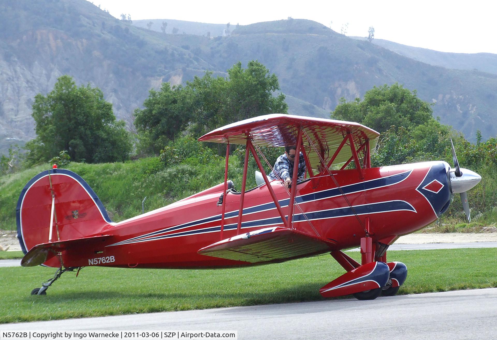 N5762B, 1980 Great Lakes 2T-1A-2 Sport Trainer C/N 0833, Great Lakes 2T-1A-2 at Santa Paula airport during the Aviation Museum of Santa Paula open Sunday