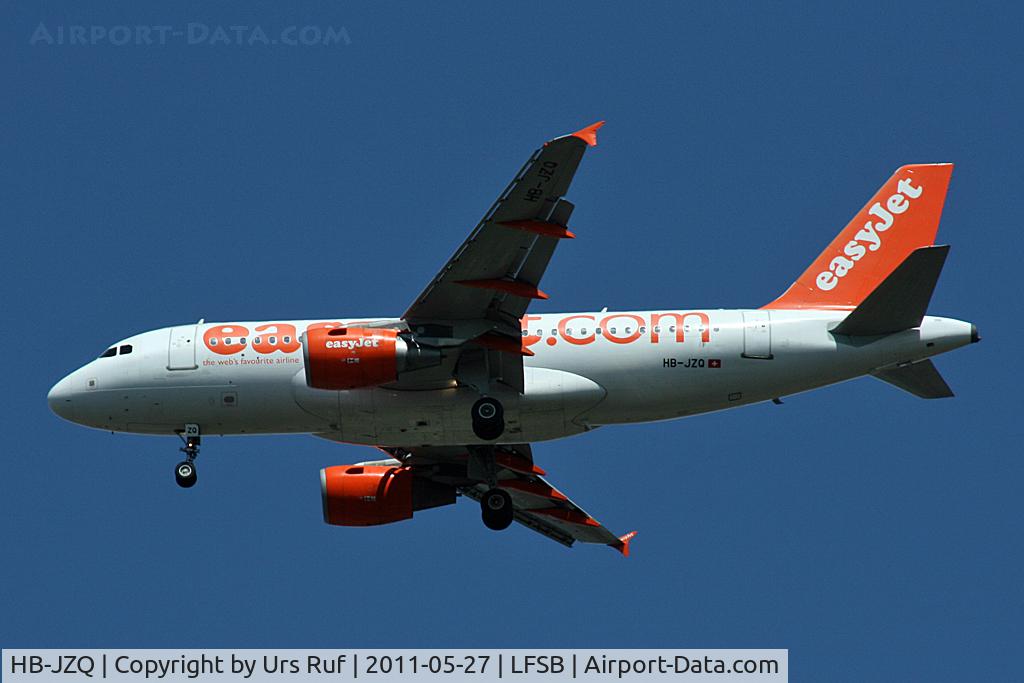 HB-JZQ, 2005 Airbus A319-111 C/N 2450, back from Alicante