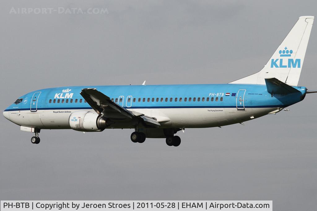 PH-BTB, 1992 Boeing 737-406 C/N 25423, Zwanenburg-runway ( 18C) arrival