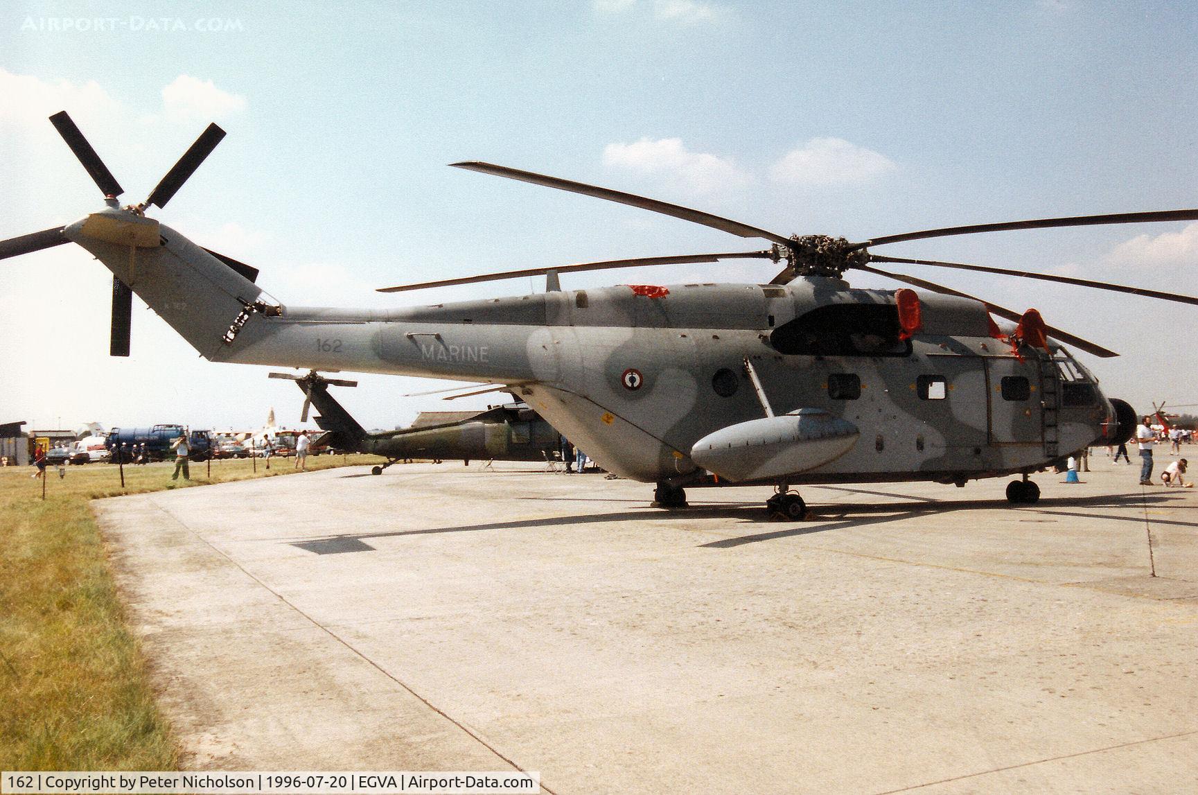 162, Aérospatiale SA-321G Super Frelon C/N 162, Another view of the Super Frelon of the French Aeronavale's 11 Flotille on display at the 1996 Royal Intnl Air Tattoo at RAF Fairford.
