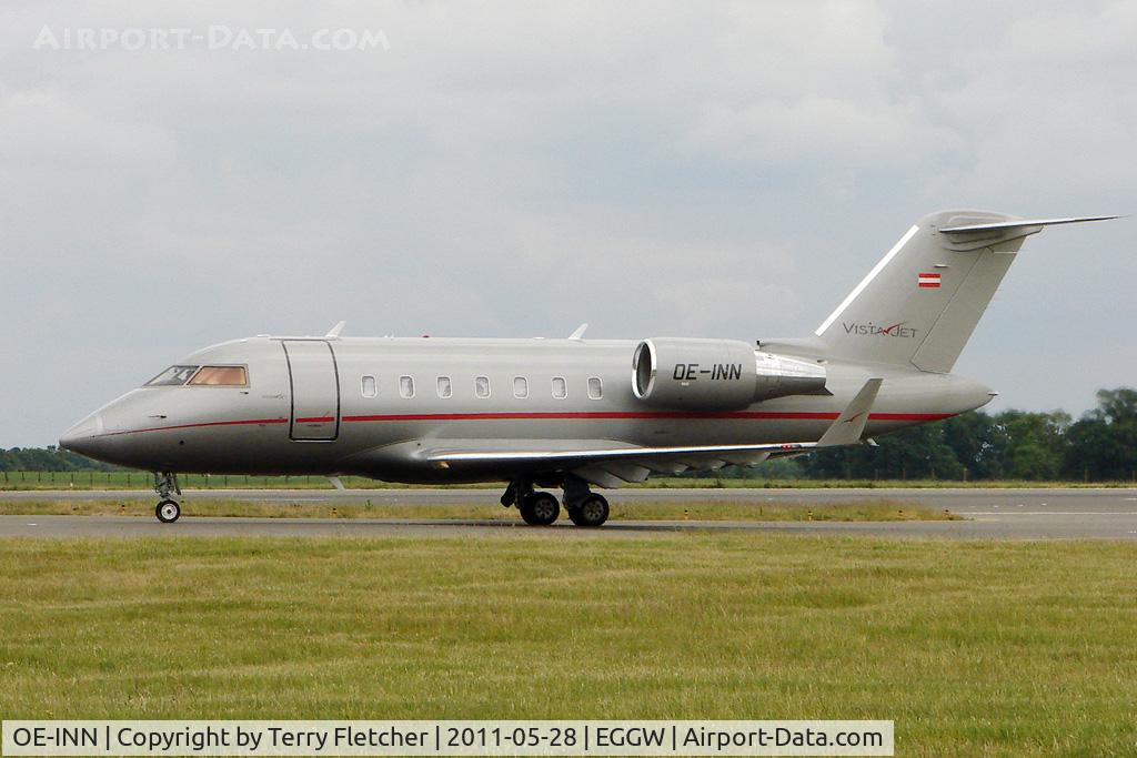 OE-INN, 2008 Bombardier Challenger 605 (CL-600-2B16) C/N 5743, 2008 Bombardier CL-600-2B16 Challenger 605, c/n: 5743 at Luton