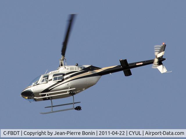 C-FBDT, 2002 Bell 206B JetRanger III C/N 4564, Taken at Dorval International airport the same day as Air France started service to Montreal with teh new A380