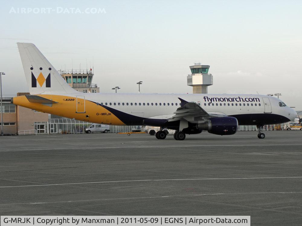 G-MRJK, 1999 Airbus A320-214 C/N 1081, Monarch A320 G-MRJK Pushed back from stand
