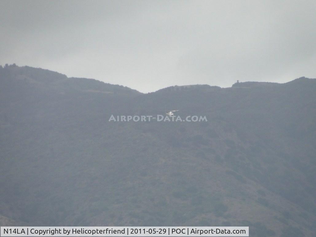 N14LA, 2005 Bell 412EP C/N 36393, Copter 14 inbound to Brackett from the area near the mountains