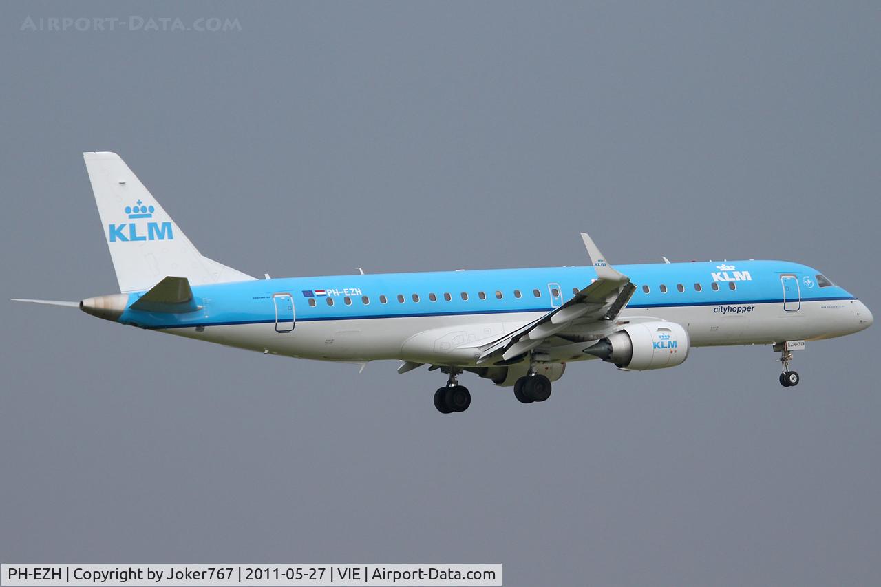 PH-EZH, 2009 Embraer 190LR (ERJ-190-100LR) C/N 19000319, KLM Royal Dutch Airlines