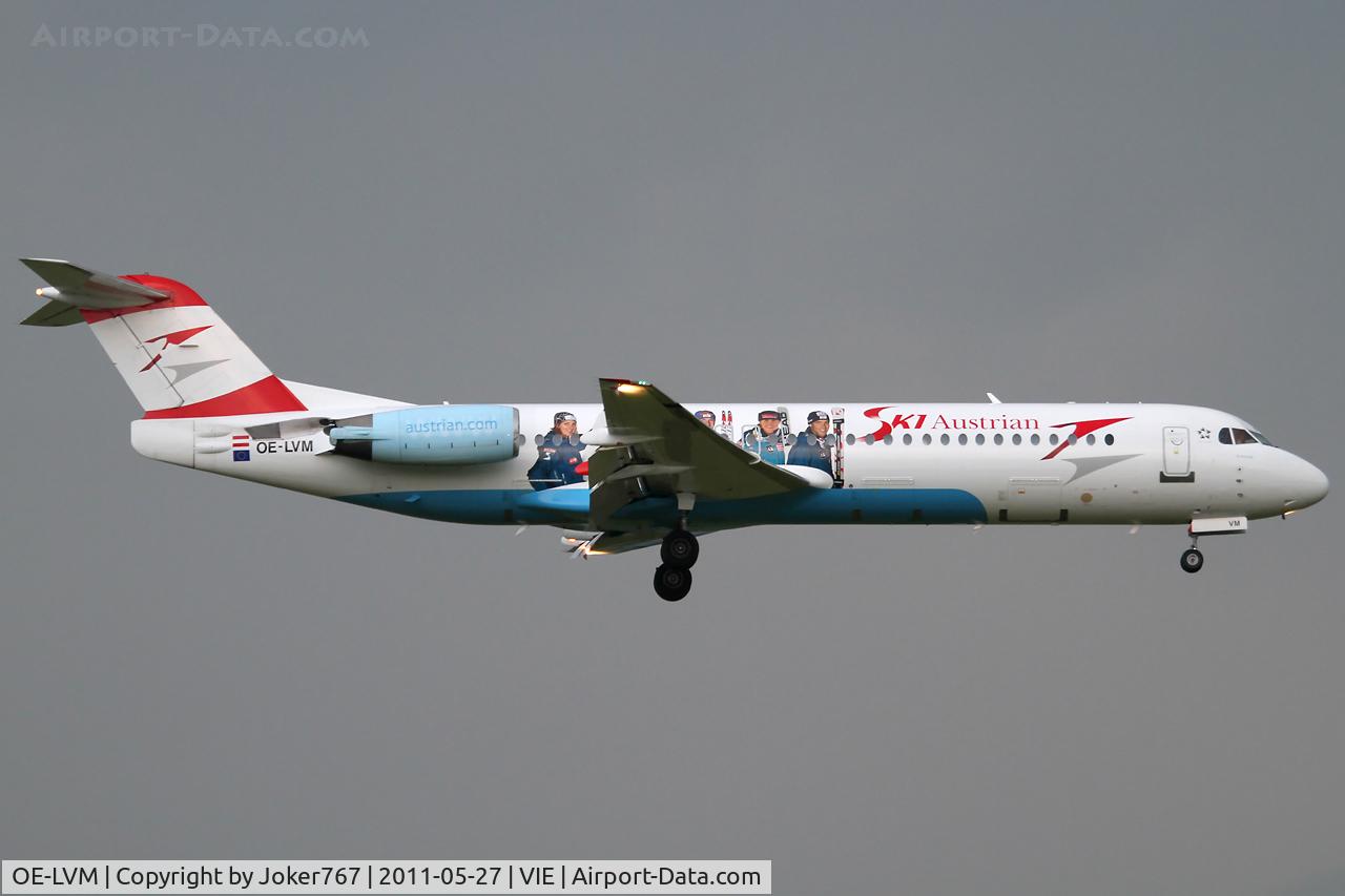 OE-LVM, 1991 Fokker F100 (F-28-0100) C/N 11361, Austrian arrows