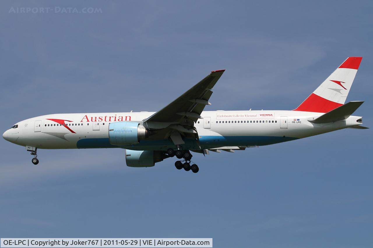 OE-LPC, 2002 Boeing 777-2Z9/ER C/N 29313, Austrian Airlines