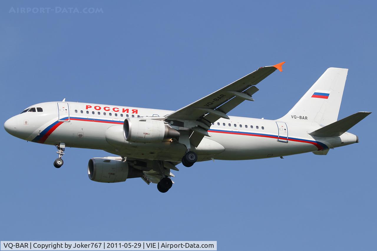 VQ-BAR, 2001 Airbus A319-111 C/N 1488, Rossiya
