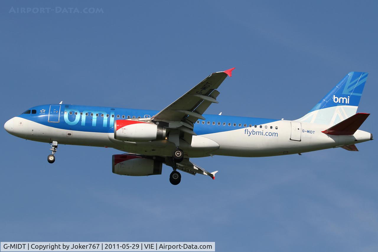 G-MIDT, 2001 Airbus A320-232 C/N 1418, BMI