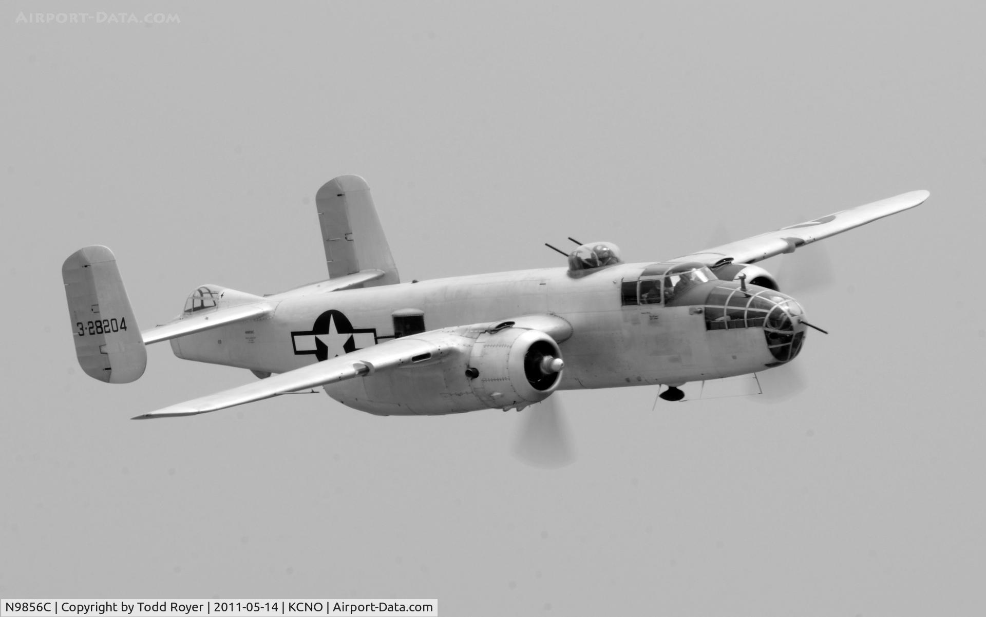 N9856C, 1943 North American TB-25N Mitchell C/N 108-35217, Chino Airshow 2011