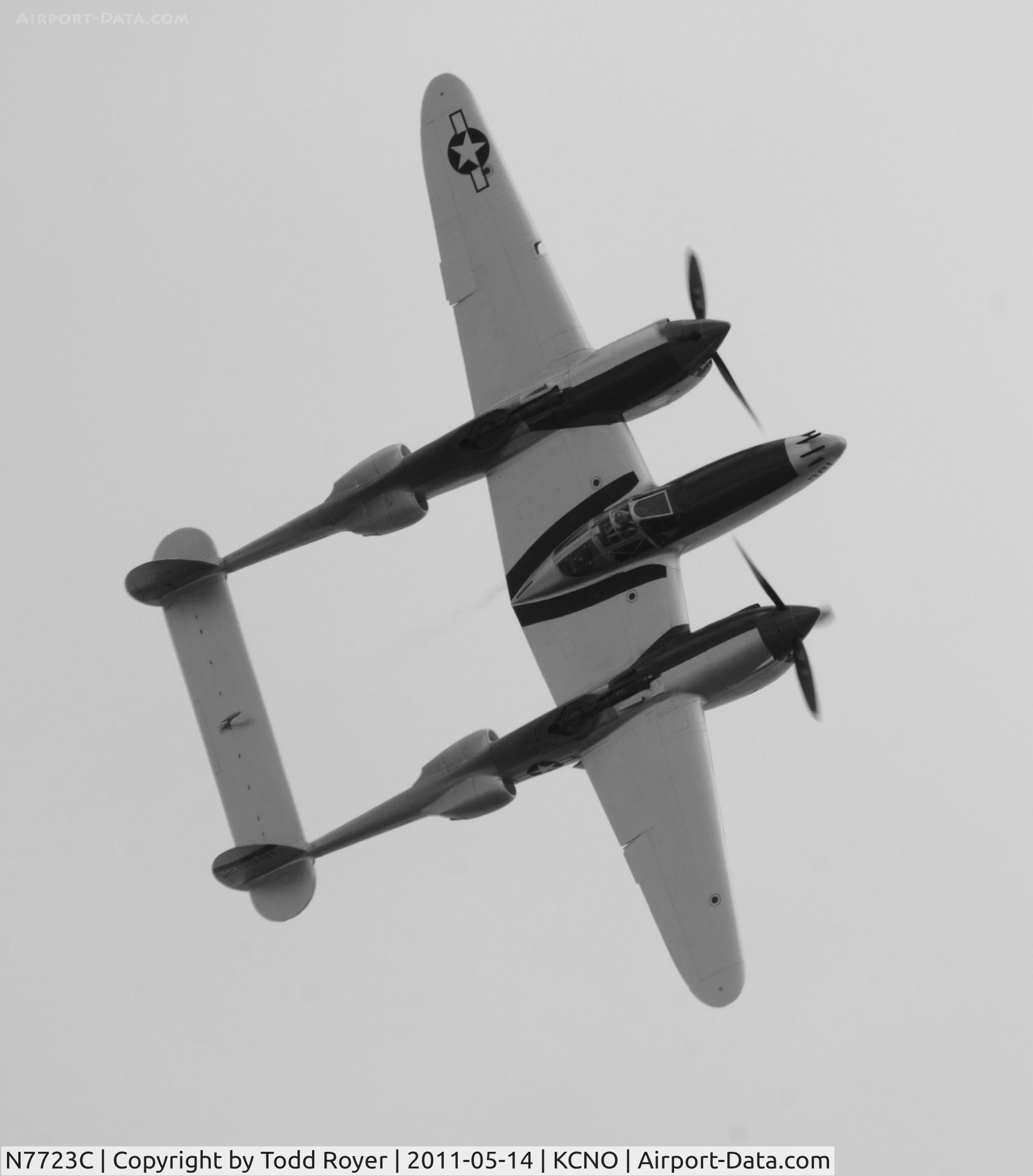 N7723C, 1944 Lockheed P-38L-5 Lightning C/N 7985, Chino Airshow 2011