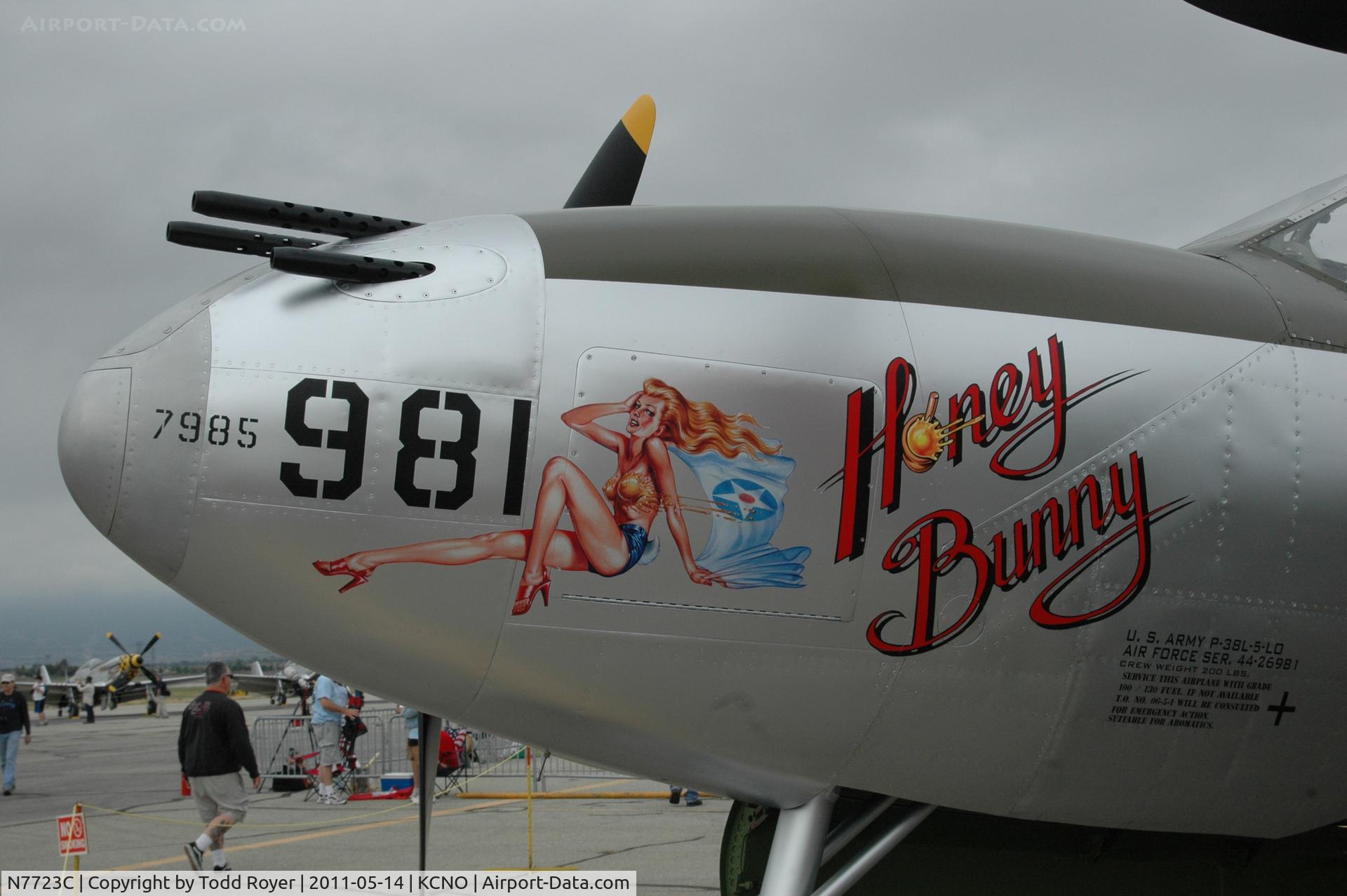 N7723C, 1944 Lockheed P-38L-5 Lightning C/N 7985, Chino Airshow 2011