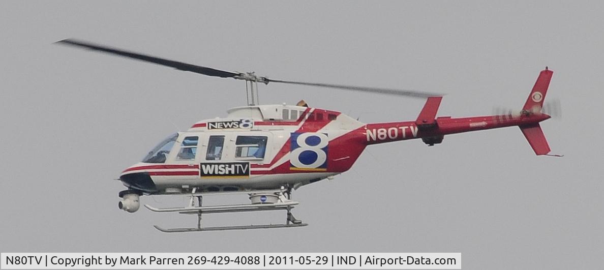 N80TV, 1990 Bell 206L-3 LongRanger III C/N 51401, Over Indy 500 -2011