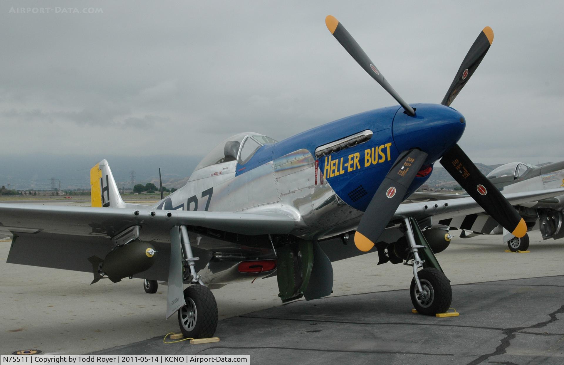 N7551T, 1944 North American P-51D Mustang C/N 122-38997, Chino Airshow 2011
