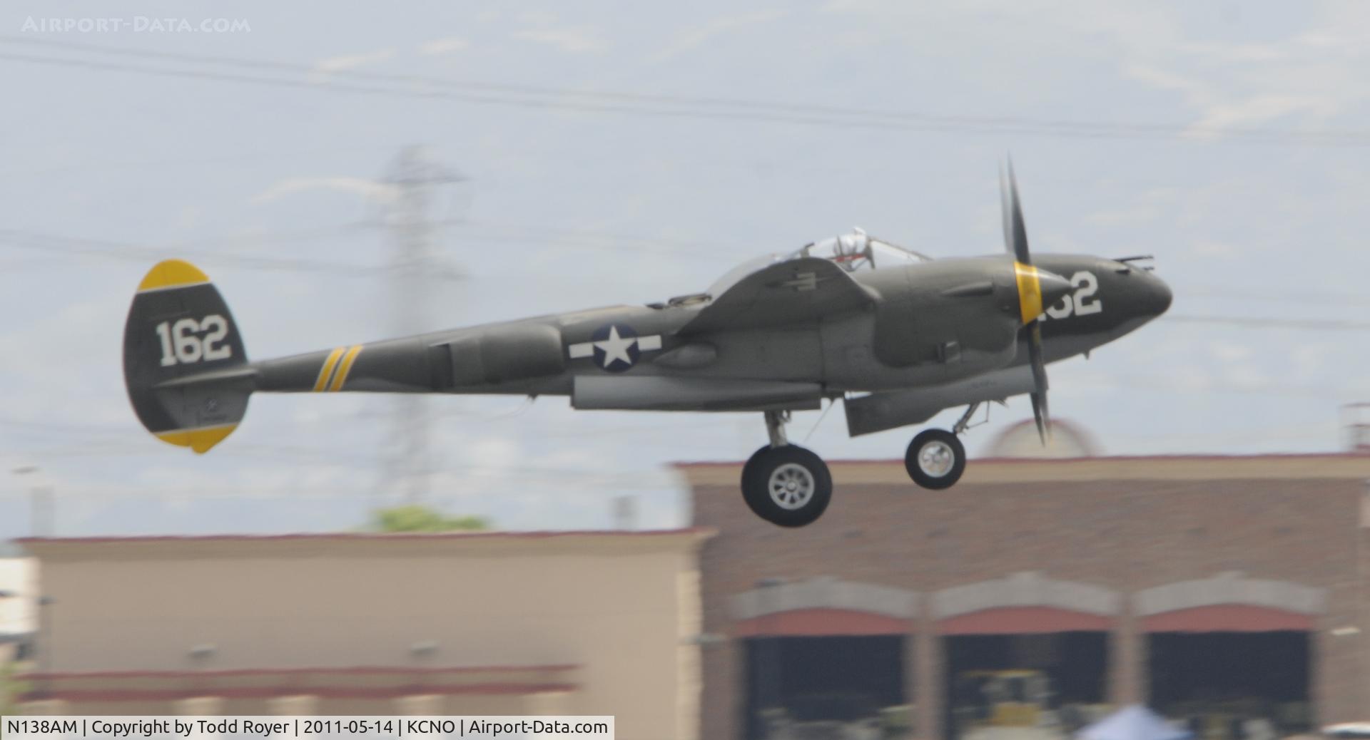N138AM, 1943 Lockheed P-38J Lightning C/N 44-23314, Chino Airshow 2011