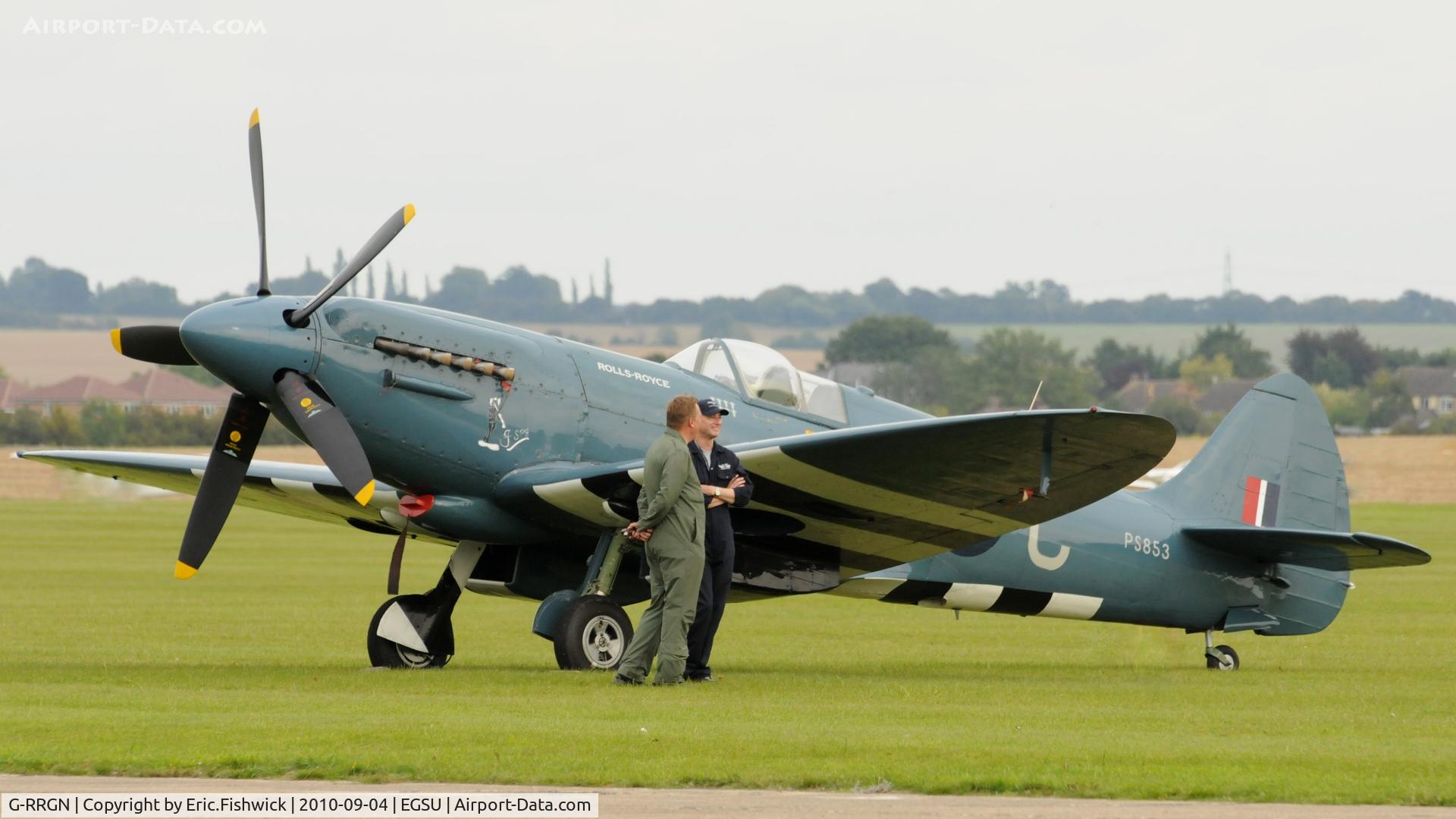 G-RRGN, 1945 Supermarine 389 Spitfire PR.XIX C/N 6S/594677, 5. PS853 at Duxford's wonderful Battle of Britain Air Display 2010