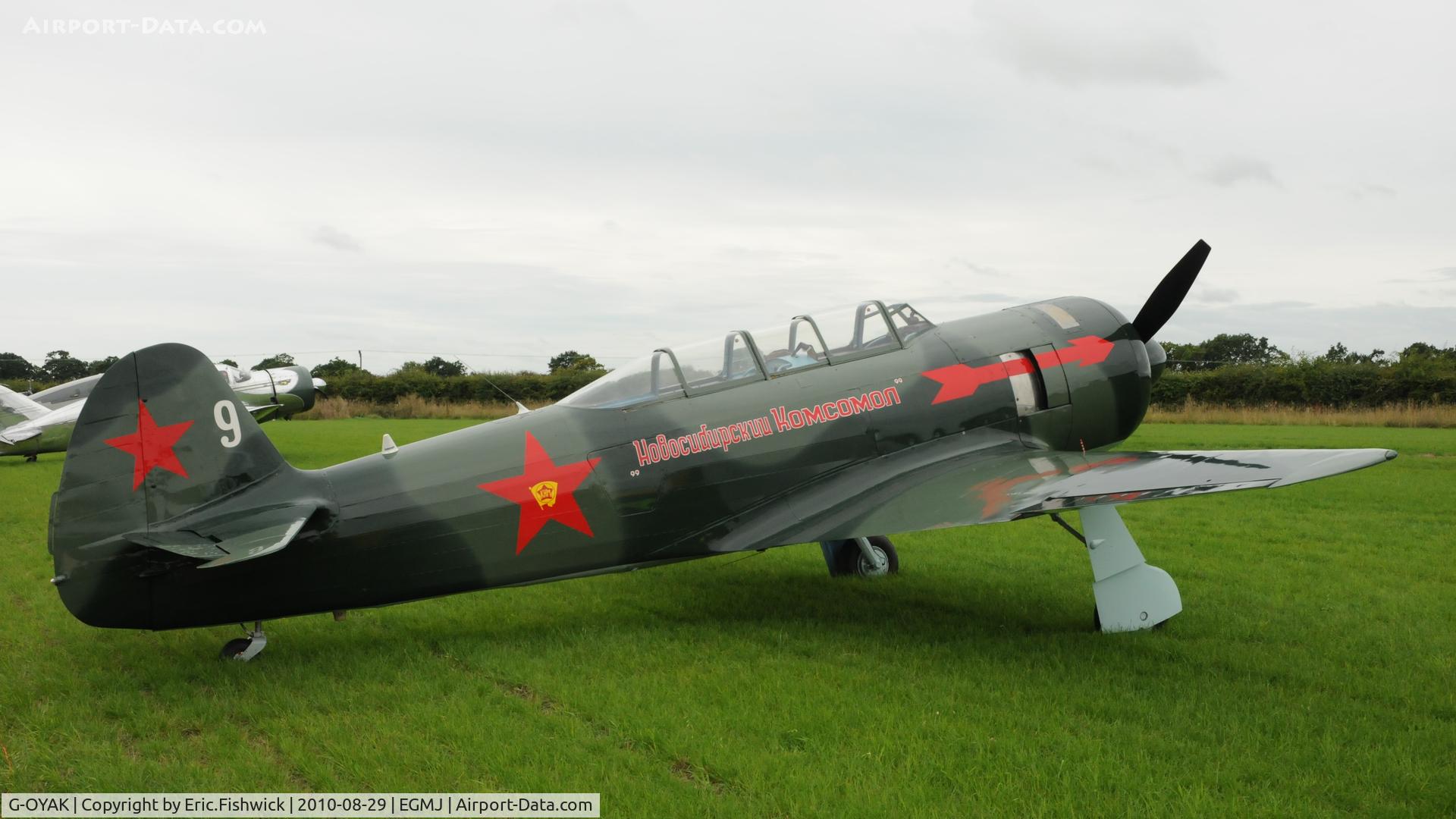 G-OYAK, 1945 Let C-11 (Yak-11) C/N 1701139, 2. YAK C11 - at Little Gransden Air Show August 2010 