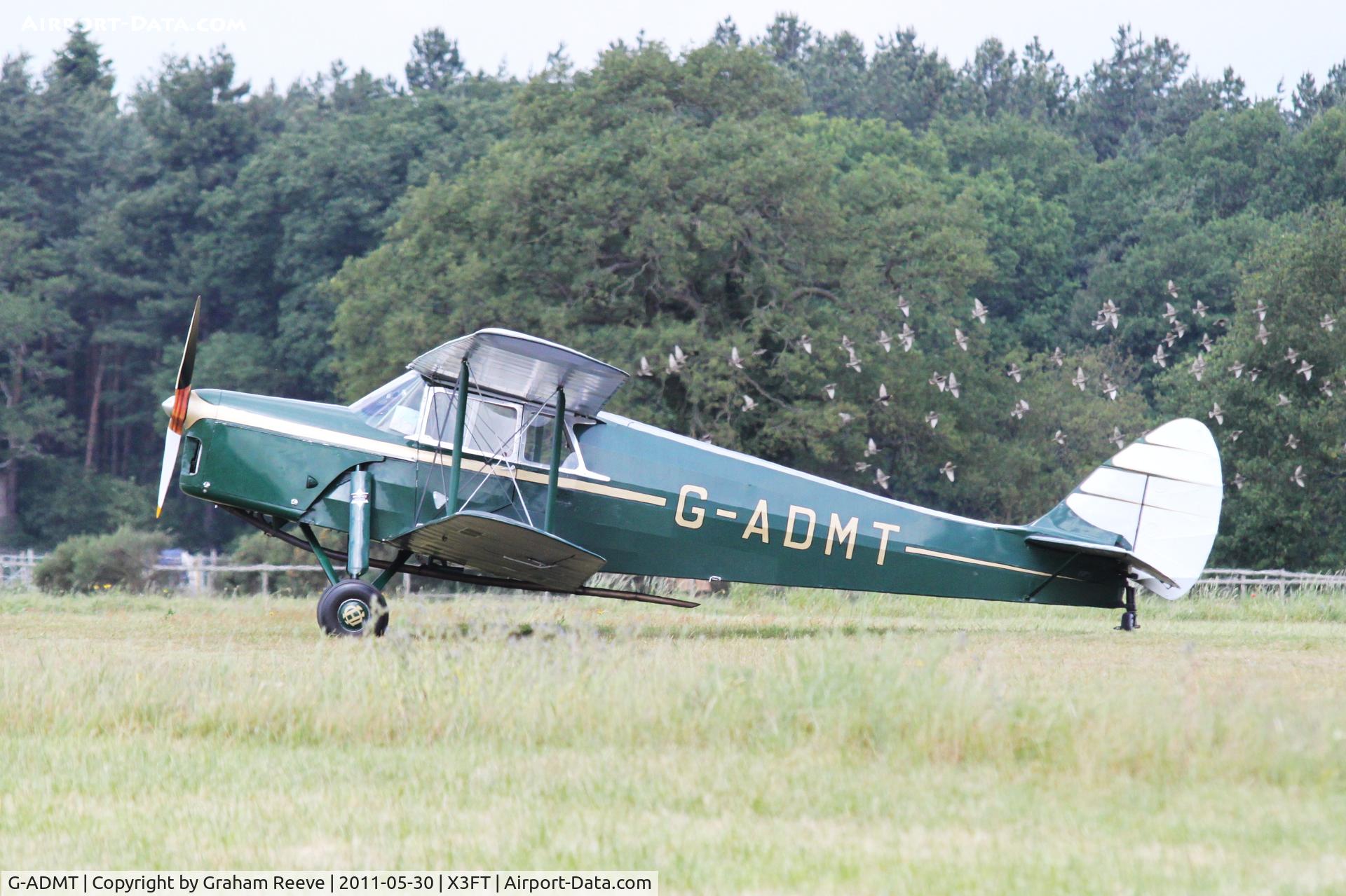 G-ADMT, 1936 De Havilland DH.87B Hornet Moth C/N 8093, Parked in the sun at Felthorpe.