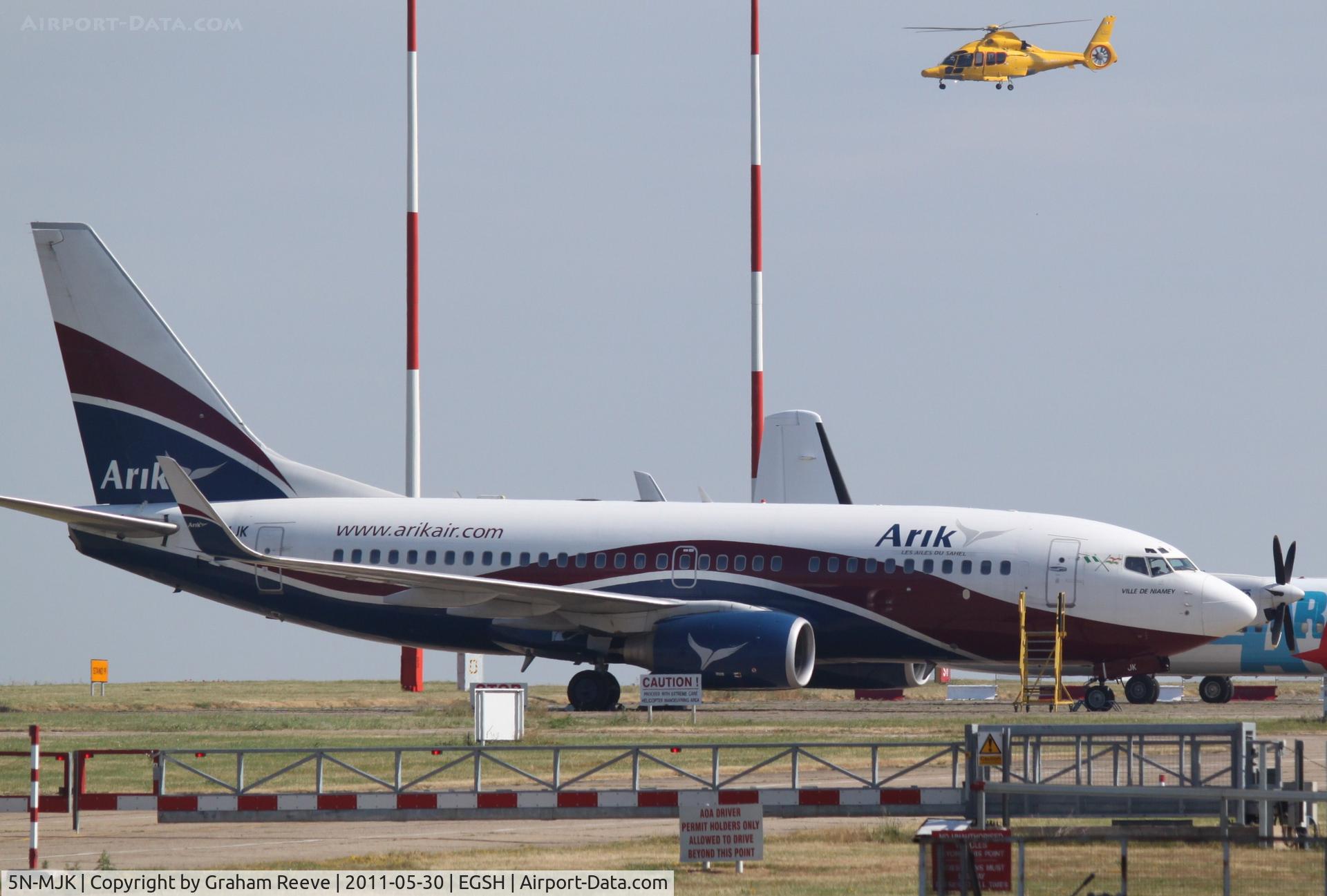 5N-MJK, 2001 Boeing 737-76N C/N 30830, One of three Arik Air 737's at Norwich.