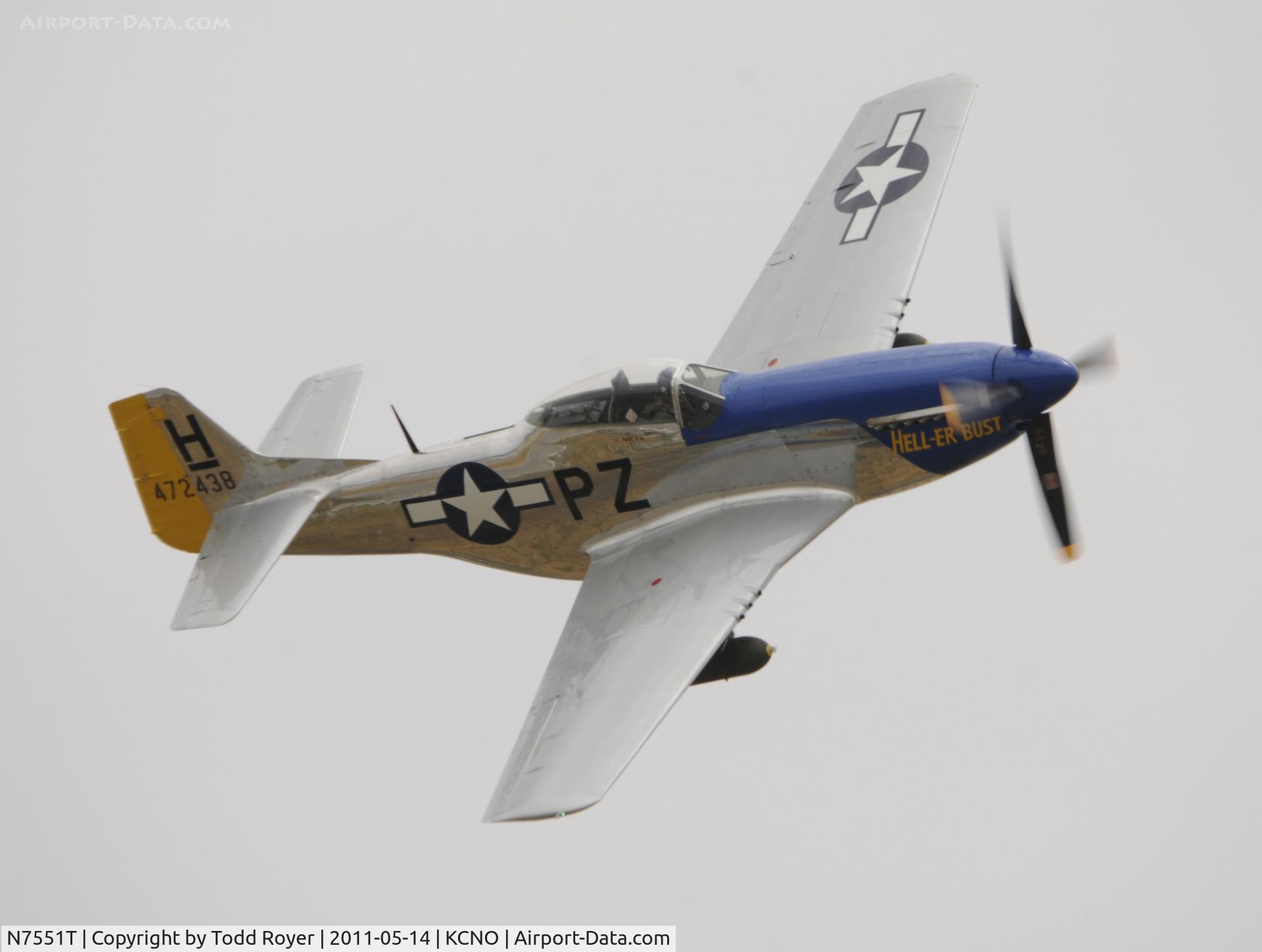 N7551T, 1944 North American P-51D Mustang C/N 122-38997, Chino Aishow 2011