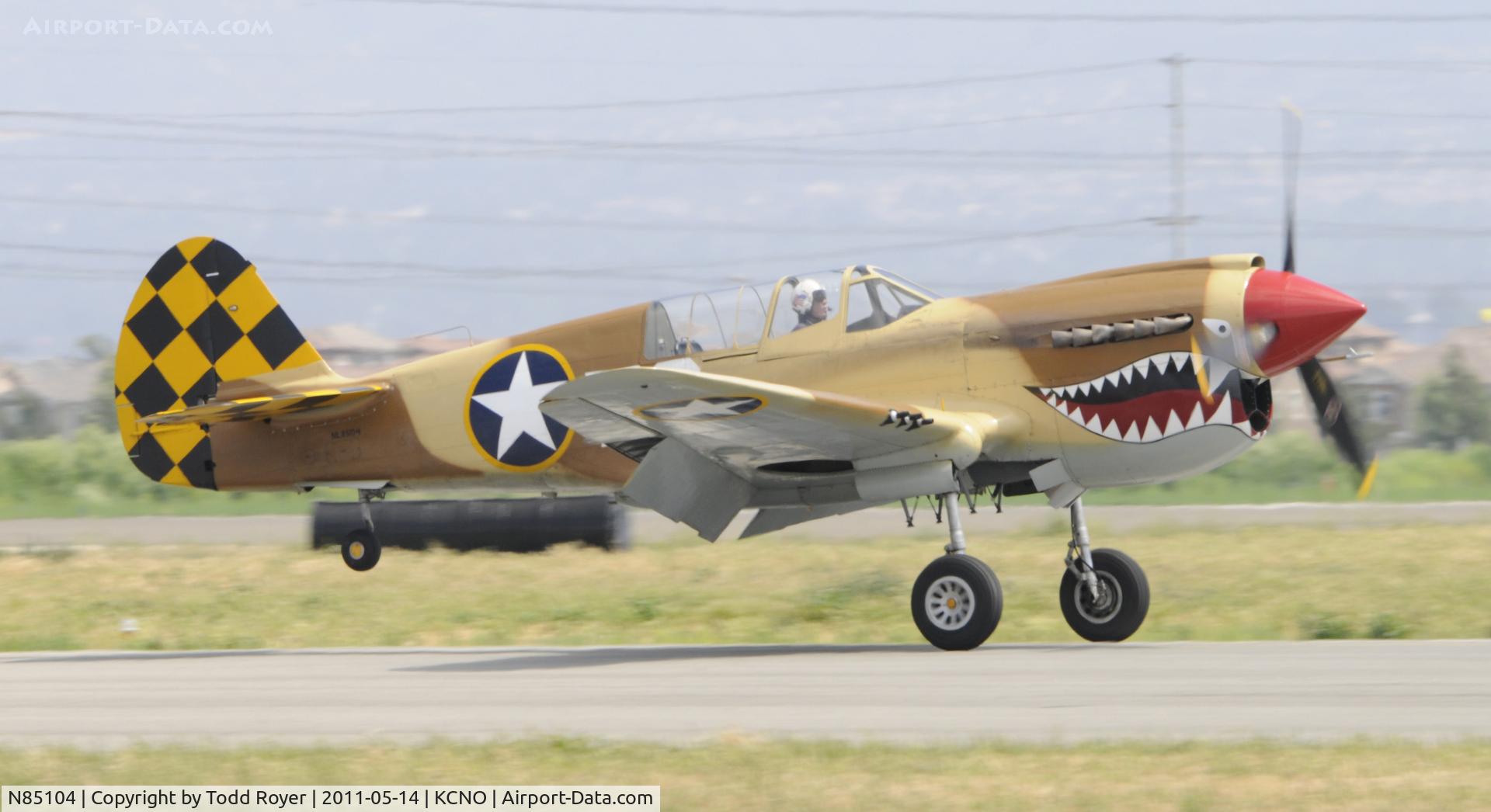 N85104, Curtiss P-40N-5CU Kittyhawk C/N 28954/F858, Chino airshow 2011