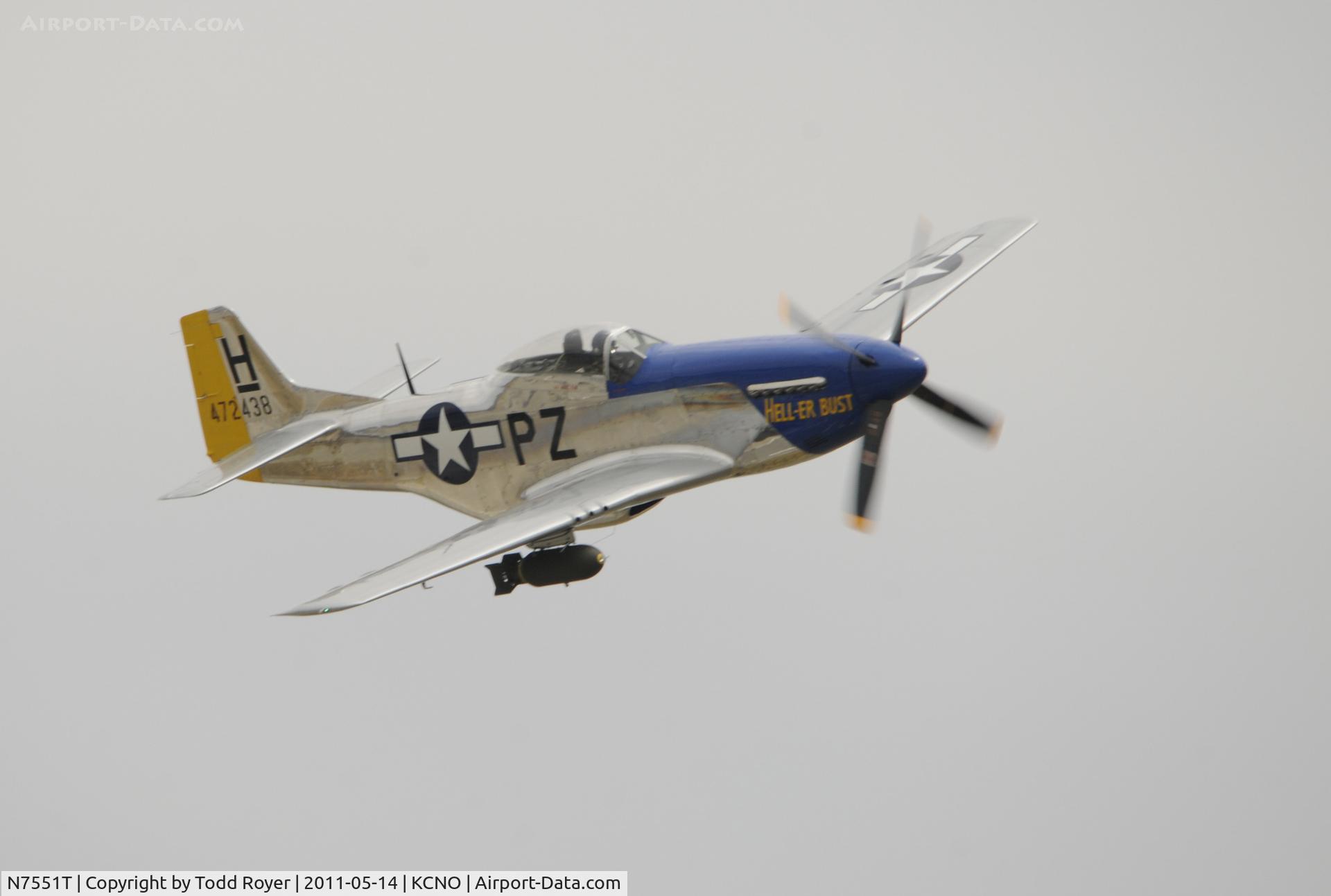 N7551T, 1944 North American P-51D Mustang C/N 122-38997, Chino Airshow 2011