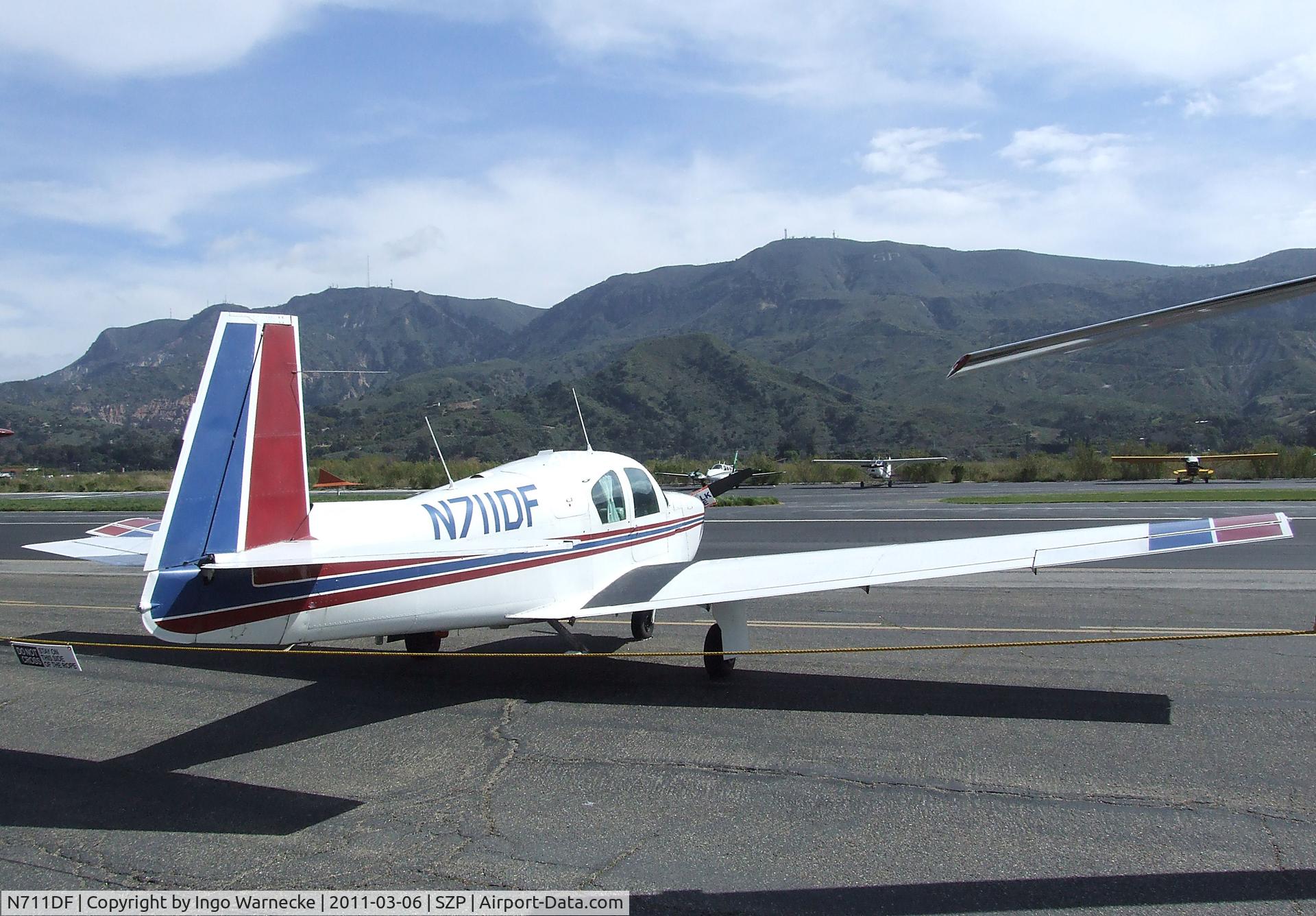 N711DF, 1963 Mooney M20C Ranger C/N 2532, Mooney M20C Mark 21 at Santa Paula airport during the Aviation Museum of Santa Paula open Sunday