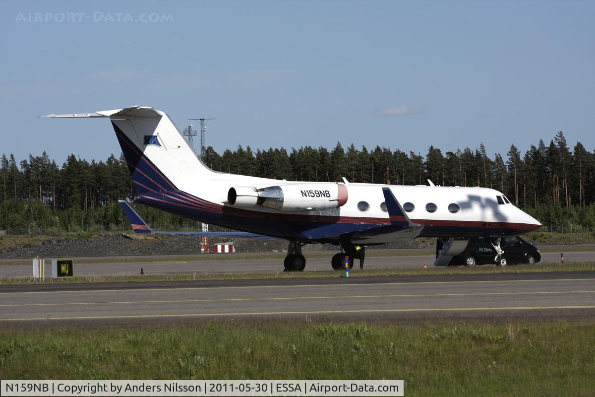 N159NB, 1984 Grumman G-1159B Gulfstream II-B C/N 140, Staying over night at ramp M.