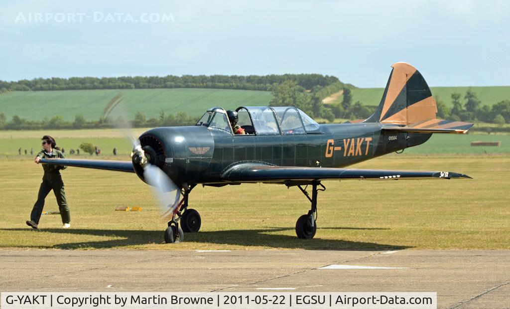 G-YAKT, 1989 Bacau Yak-52 C/N 8910302, SHOT AT DUXFORD