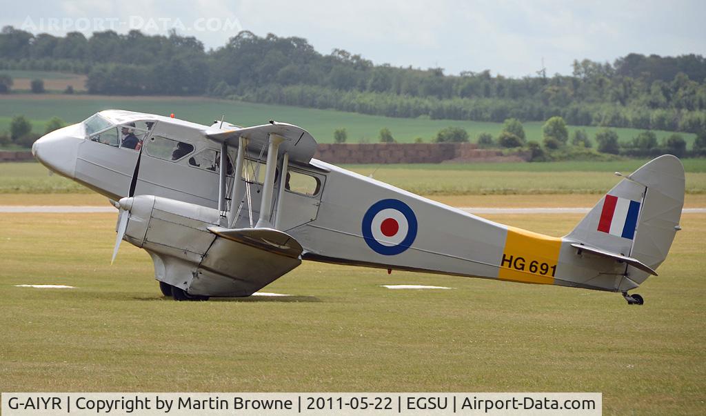 G-AIYR, 1943 De Havilland DH-89A Dominie/Dragon Rapide C/N 6676, SHOT AT DUXFORD