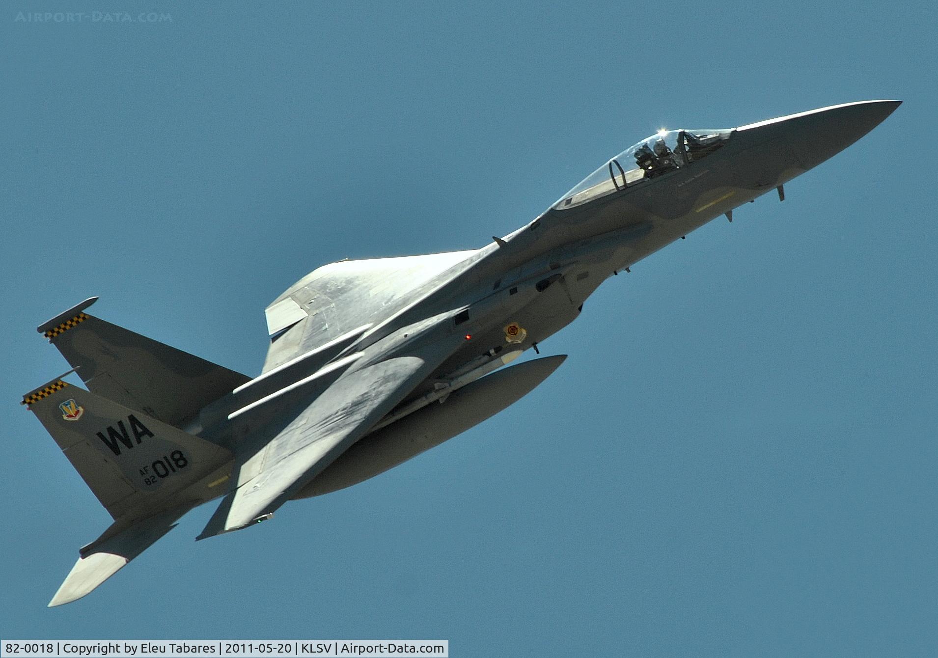 82-0018, McDonnell Douglas F-15C Eagle C/N 0831/C249, Taken during Green Flag Exercise at Nellis Air Force Base, Nevada.